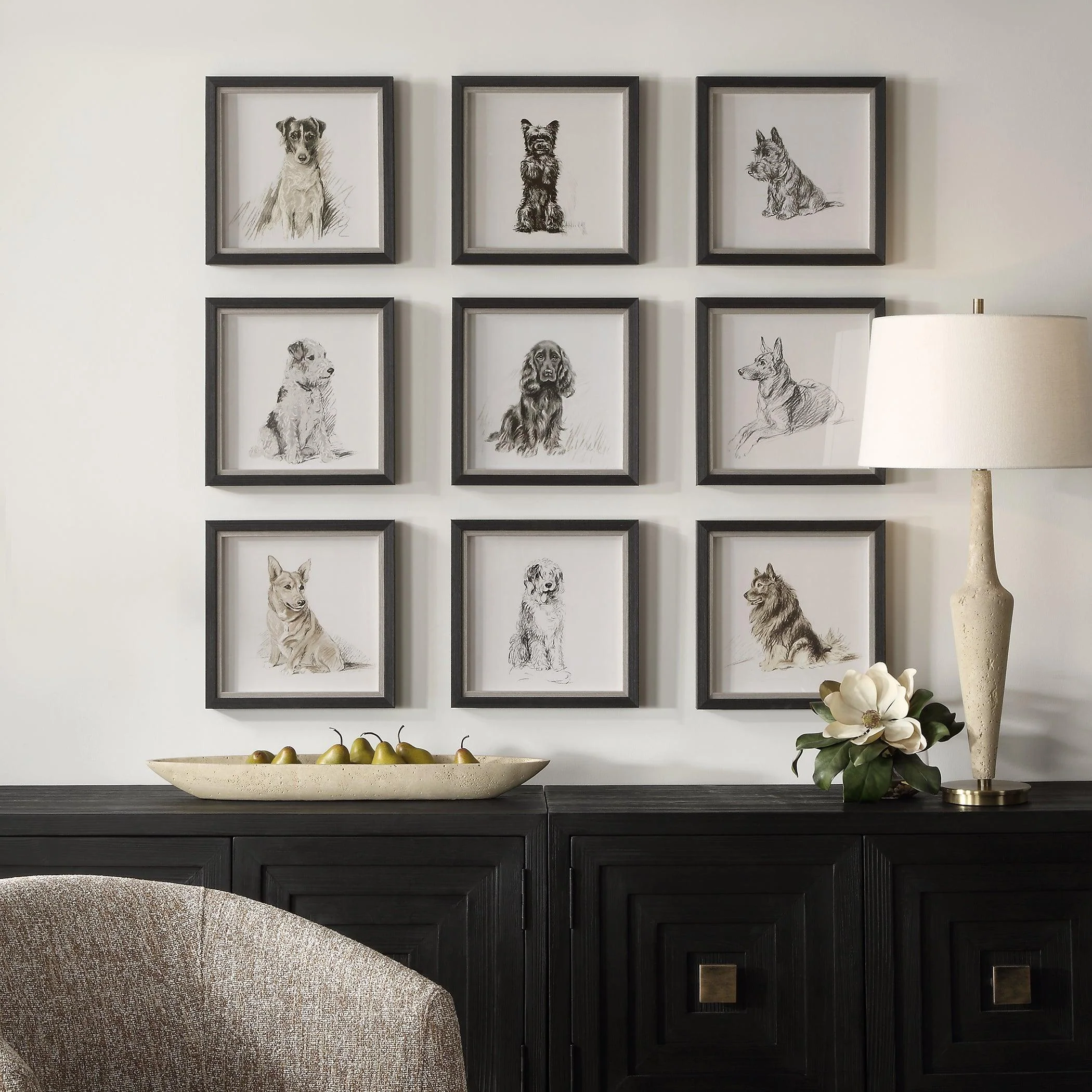 Loyal Companion Framed Dog Prints, S/9 - Remutear