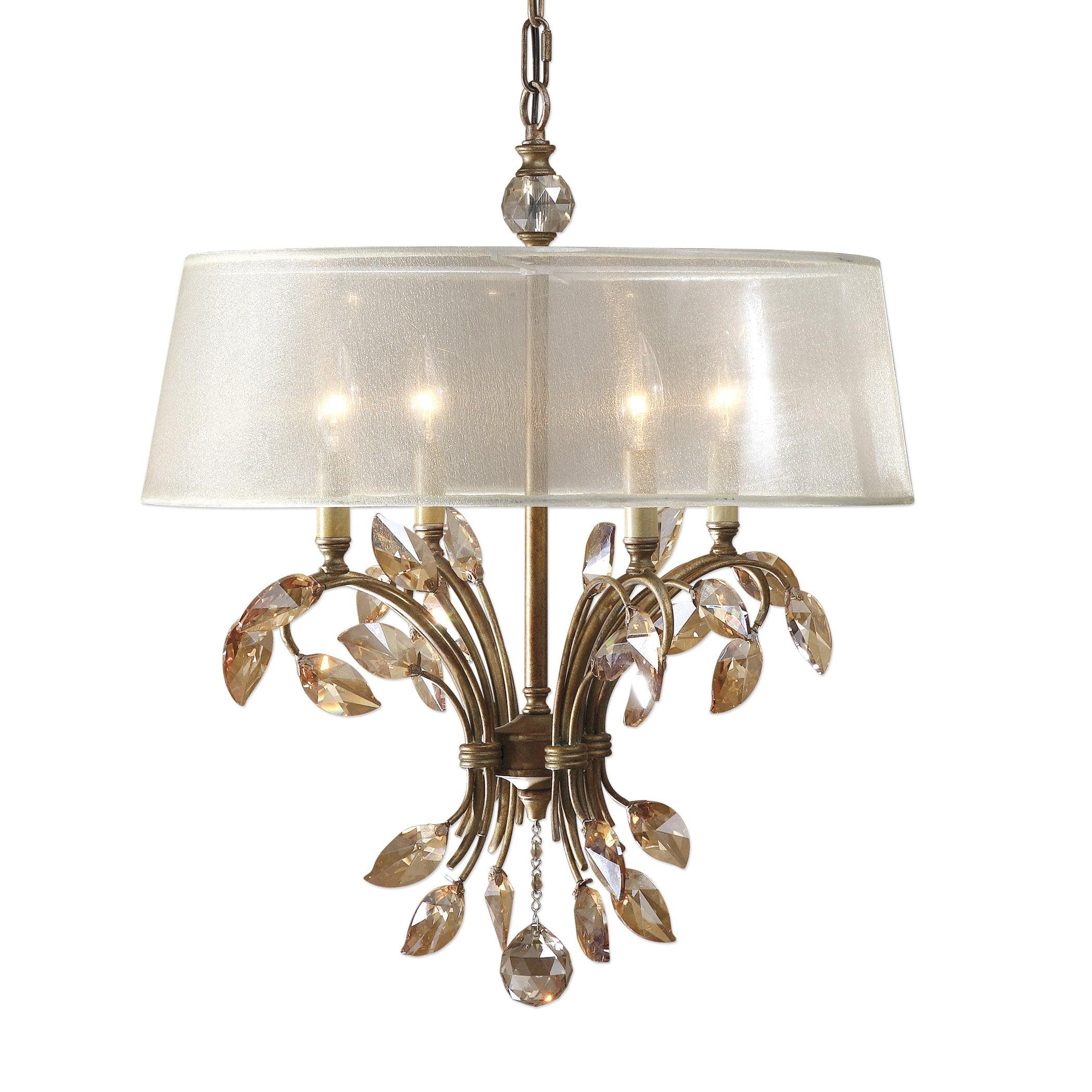 ALENYA 4 LIGHT GOLD METAL CHANDELIER - Remutear