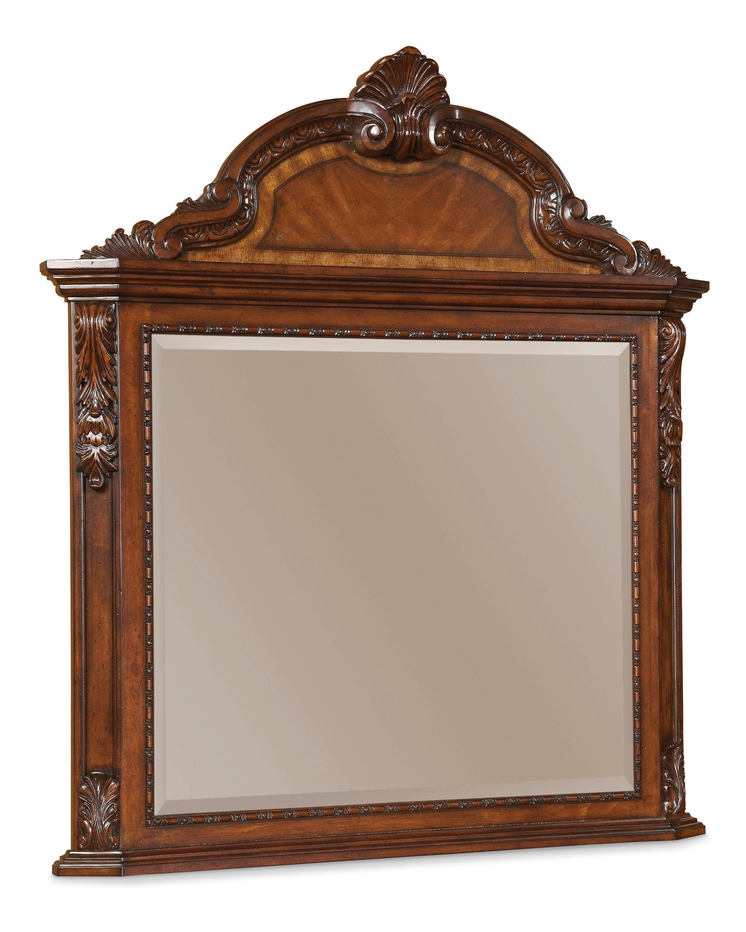 Old World Crowned Landscape Mirror - Remutear