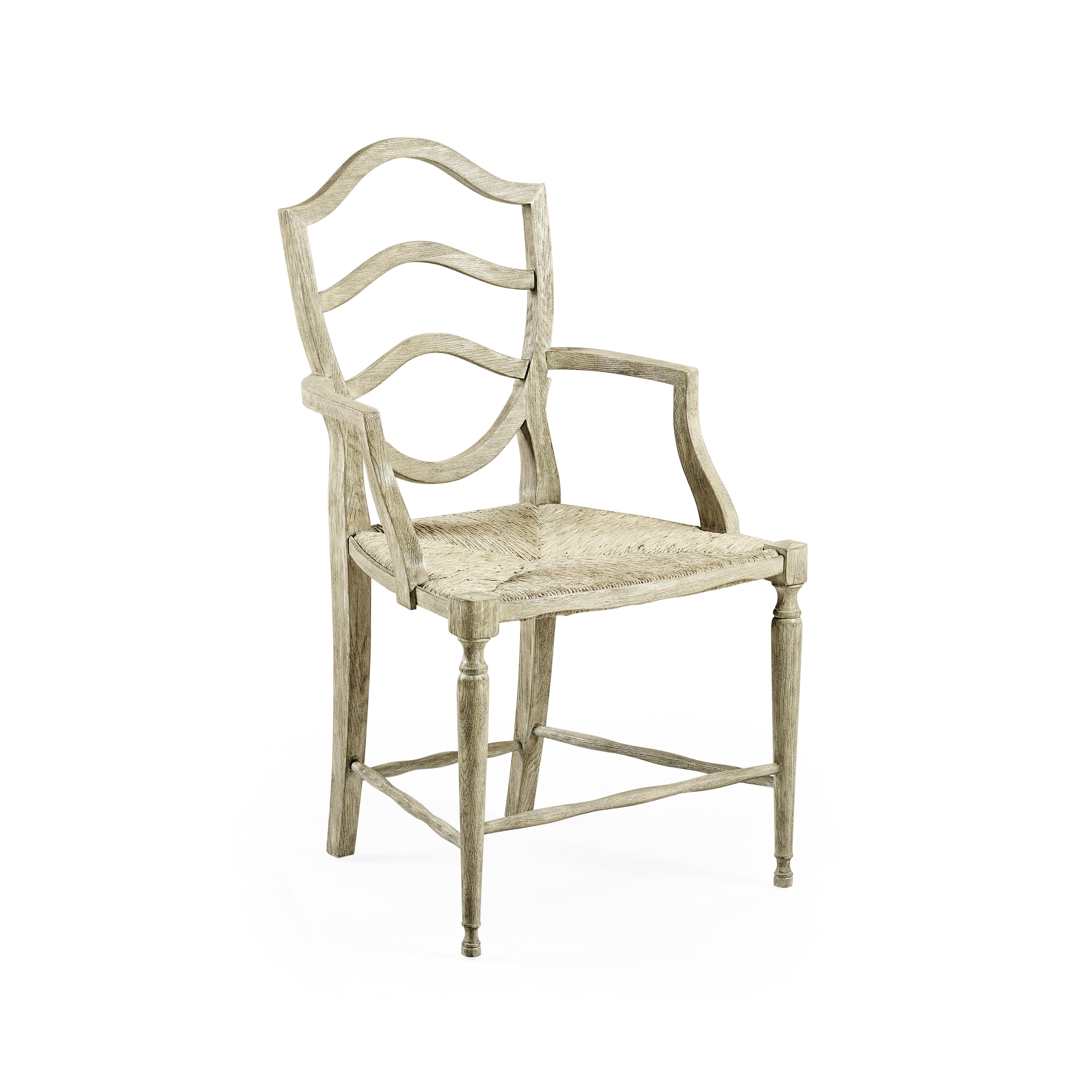 William Yeoward Bodiam Grey Oak Arm Chair - Remutear