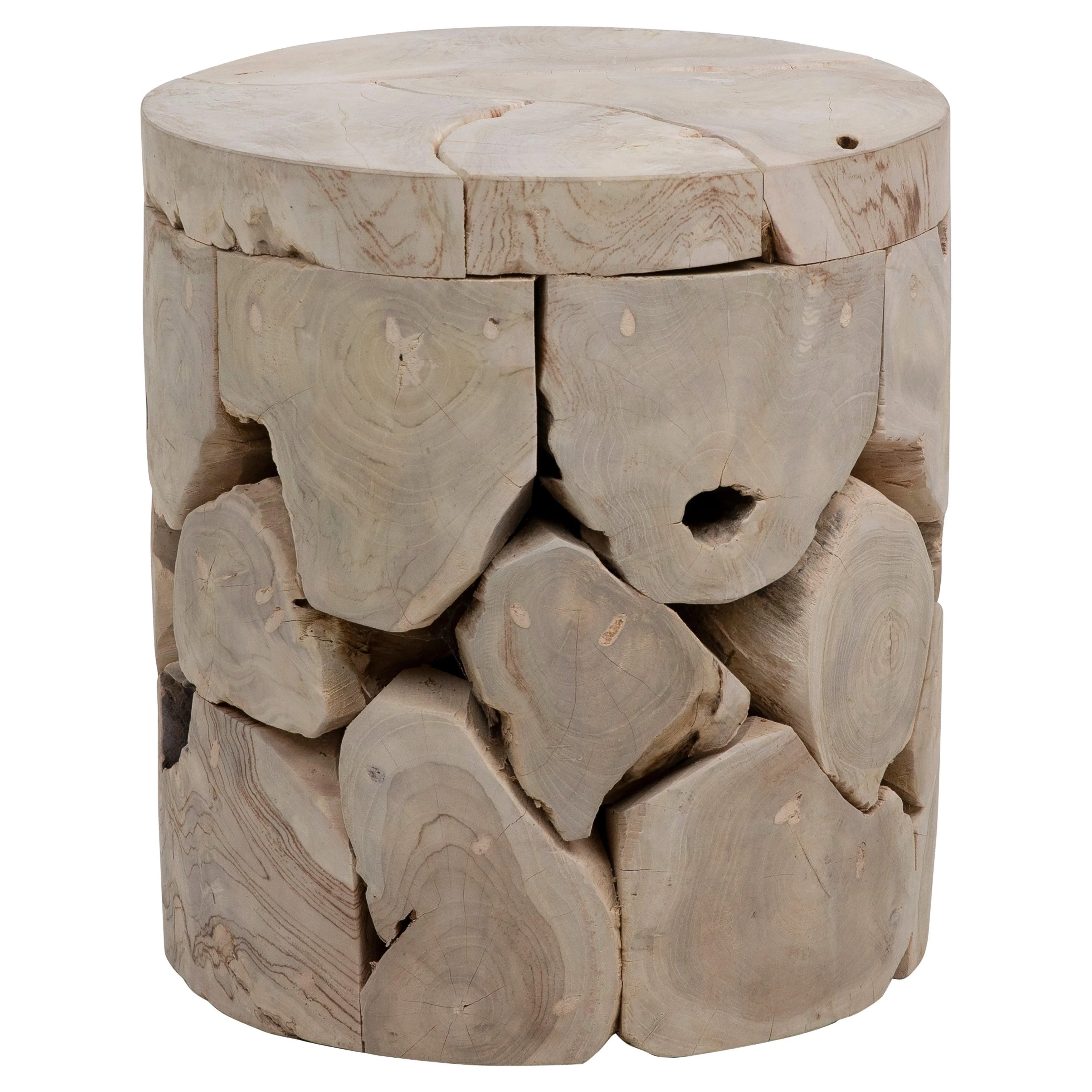 Briarn Round Side Table Bleached - Remutear