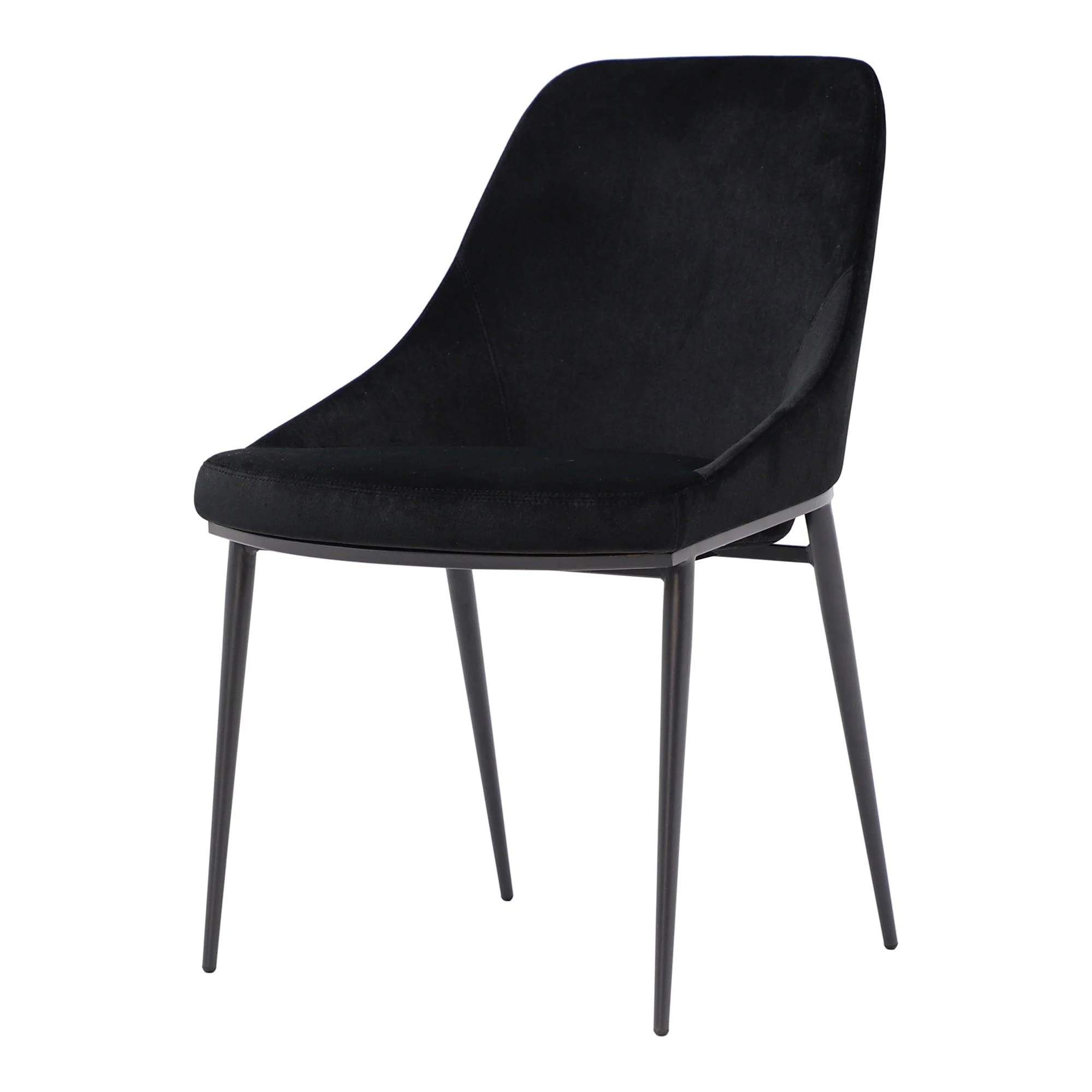 Sedona Dining Chair Shadowed Black Velvet - Set Of Two - Remutear