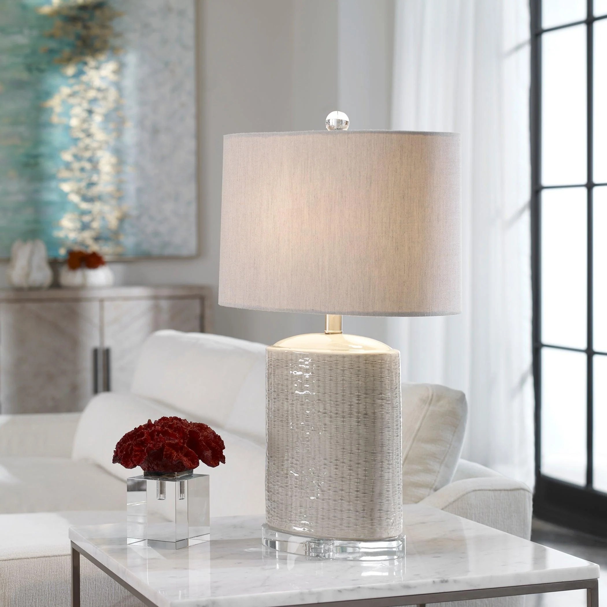 Modica Taupe Ceramic Lamp - Remutear