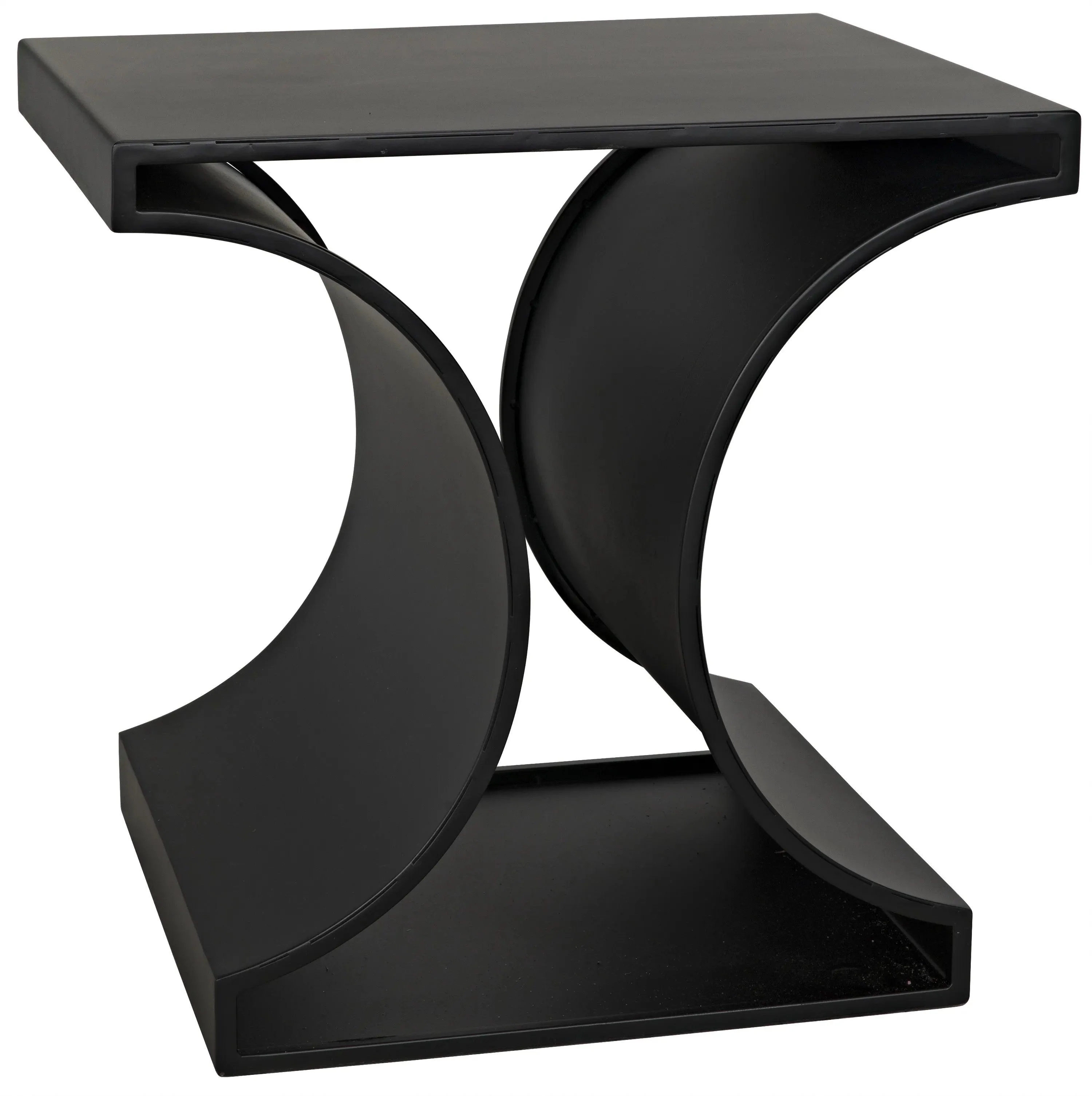 Alec Side Table, Black Steel - Remutear