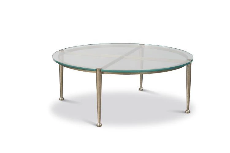 Cadence Round Glass Top Cocktail Table - Remutear