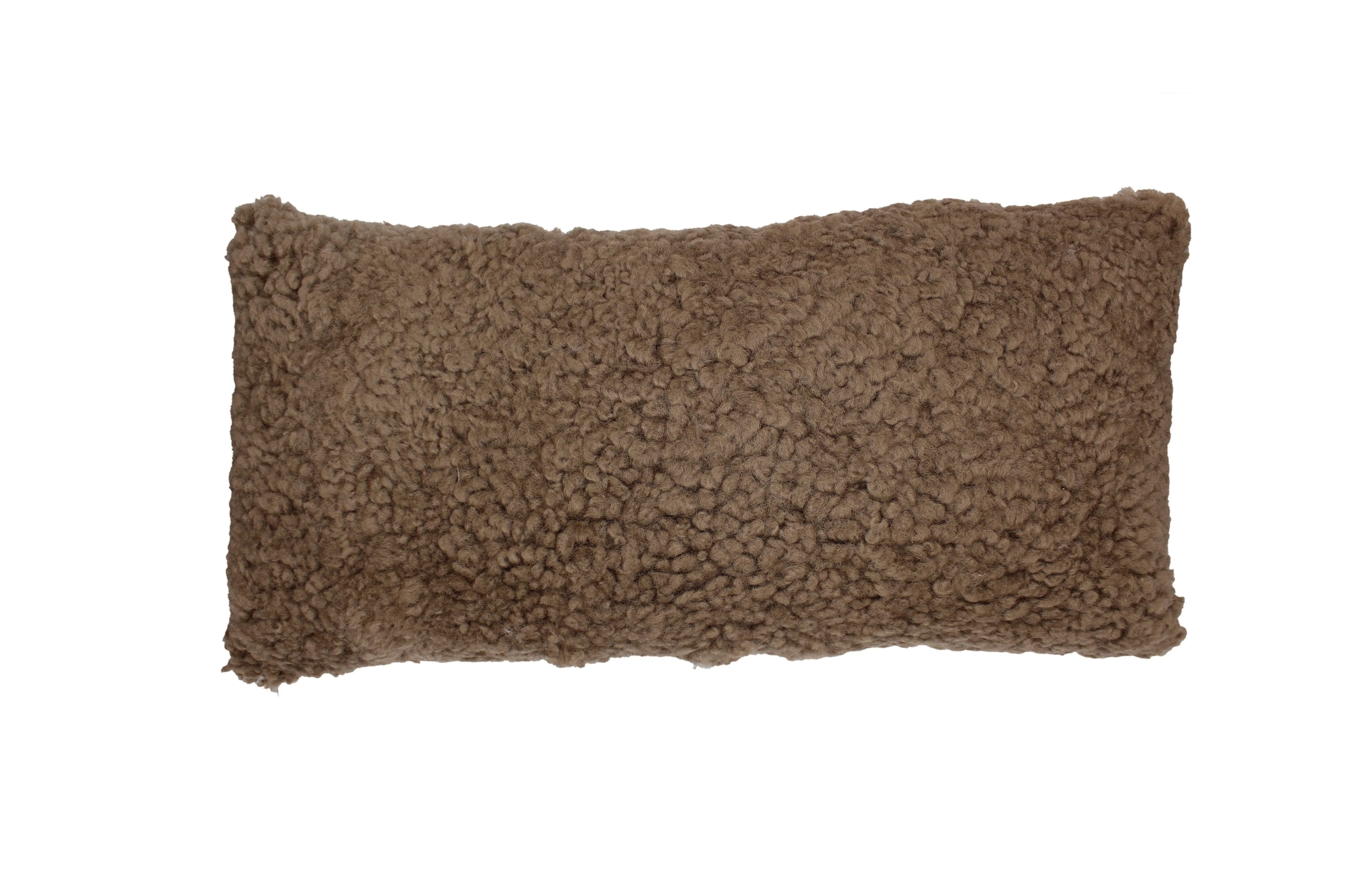 Shortwool Curly Sheepskin Lumbar Cushion - Remutear