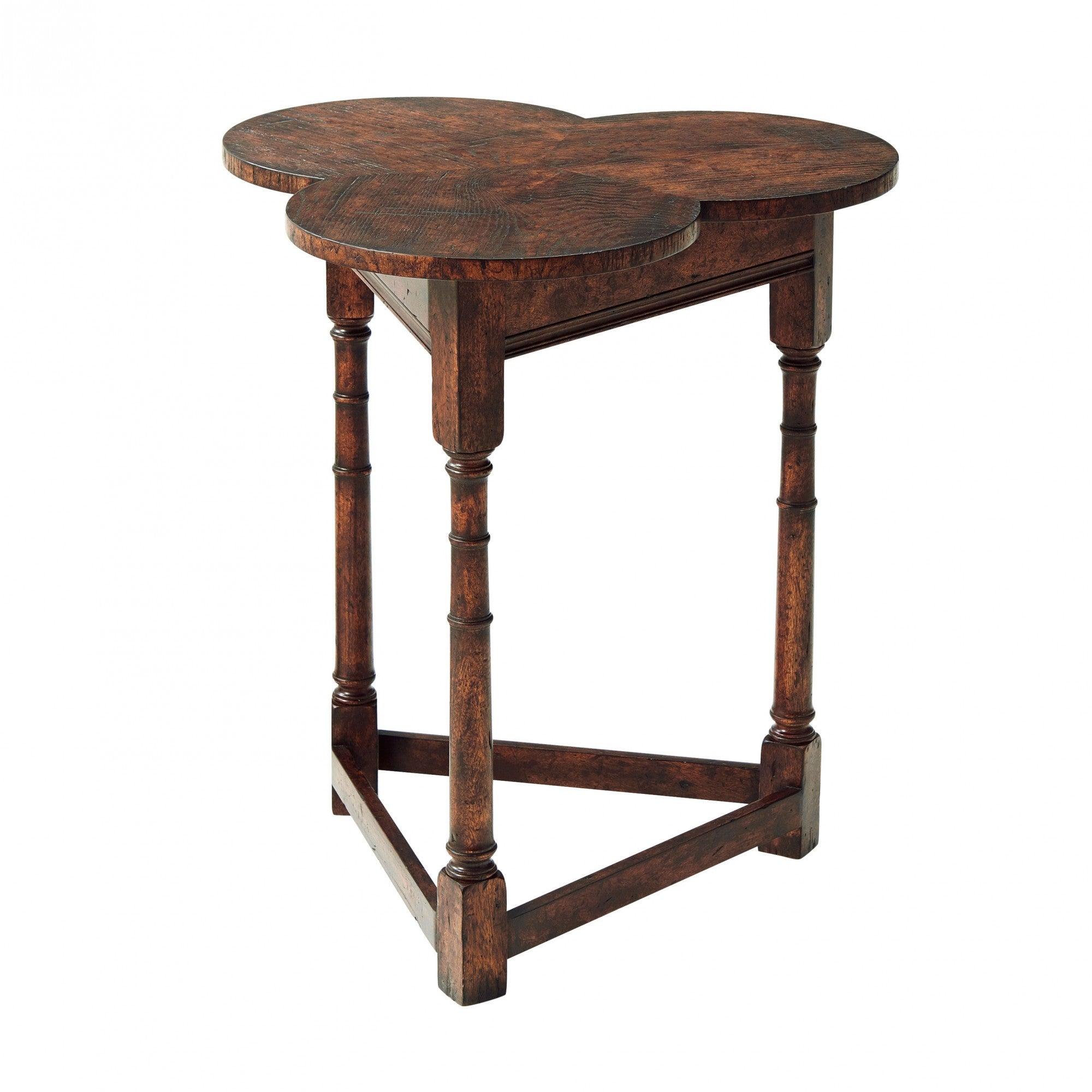 Oak Clover Accent Table - Remutear