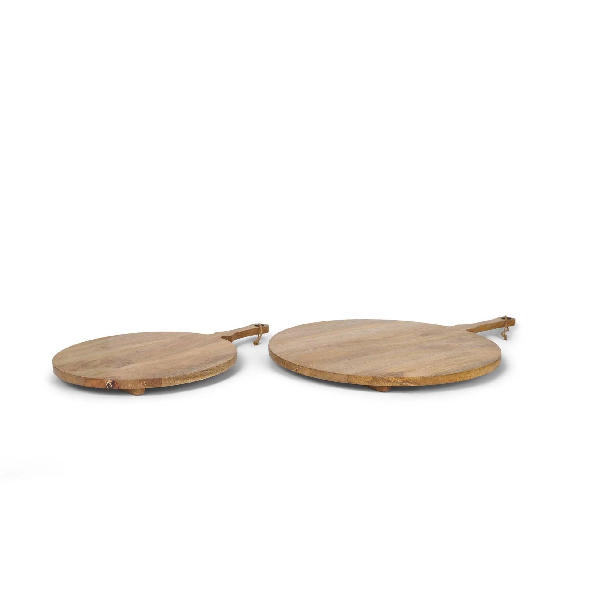Karana Natural Solid Wood Round Serving Boards - Remutear