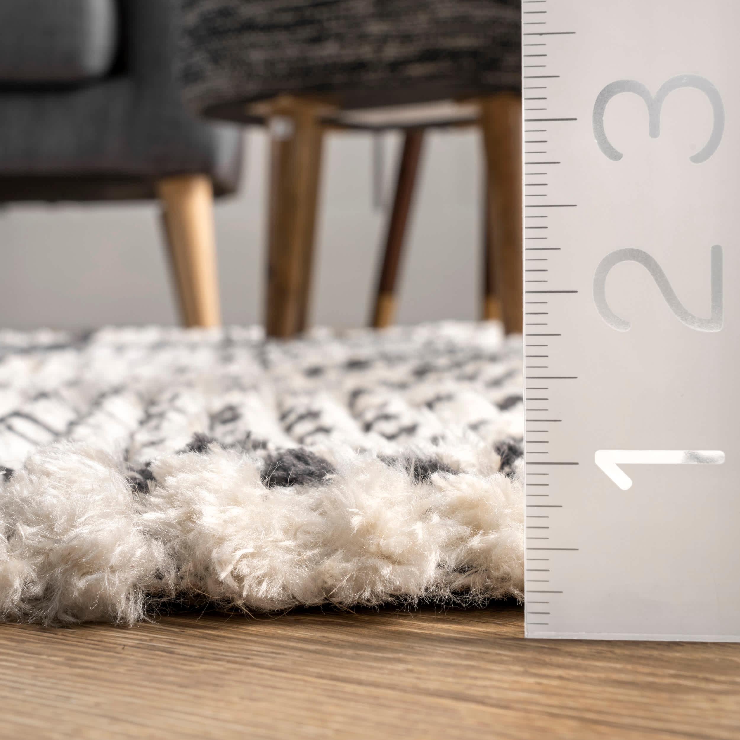 Tessa Tribal Soft Shag Fringe Area Rug - Remutear