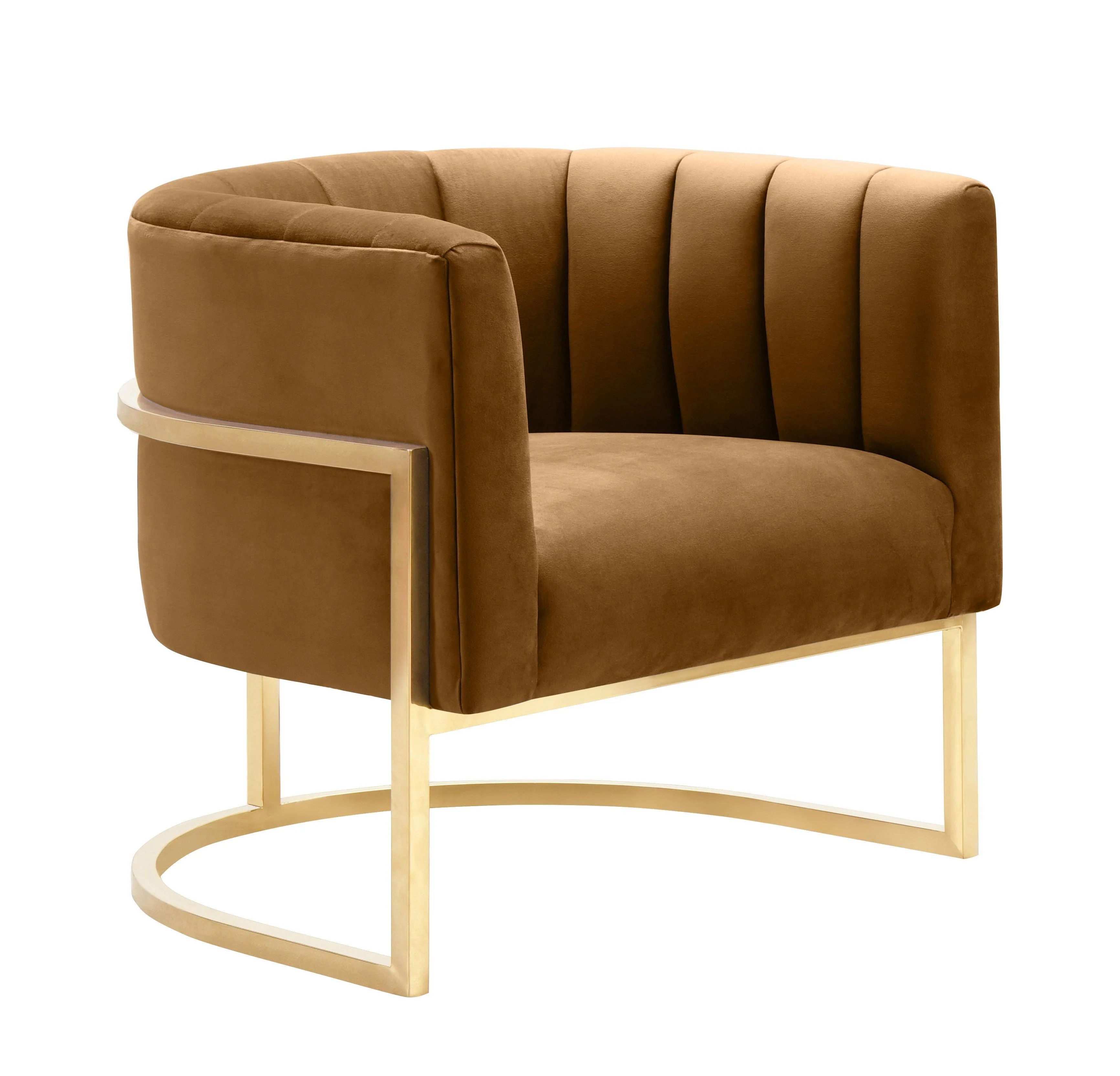 Magnolia Cognac Velvet Chair - Remutear