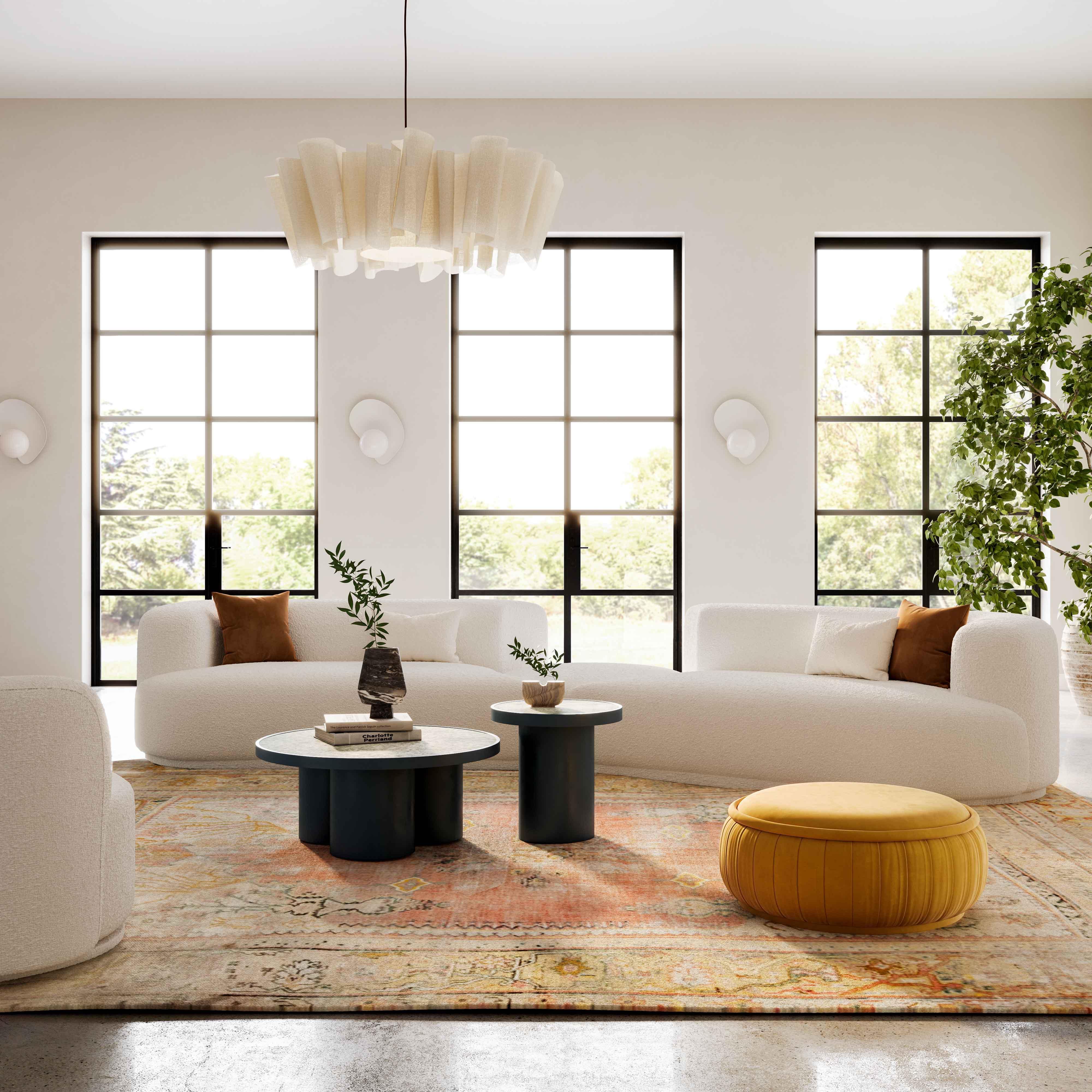 Fickle Cream Boucle 3-Piece Modular Sectional - Remutear