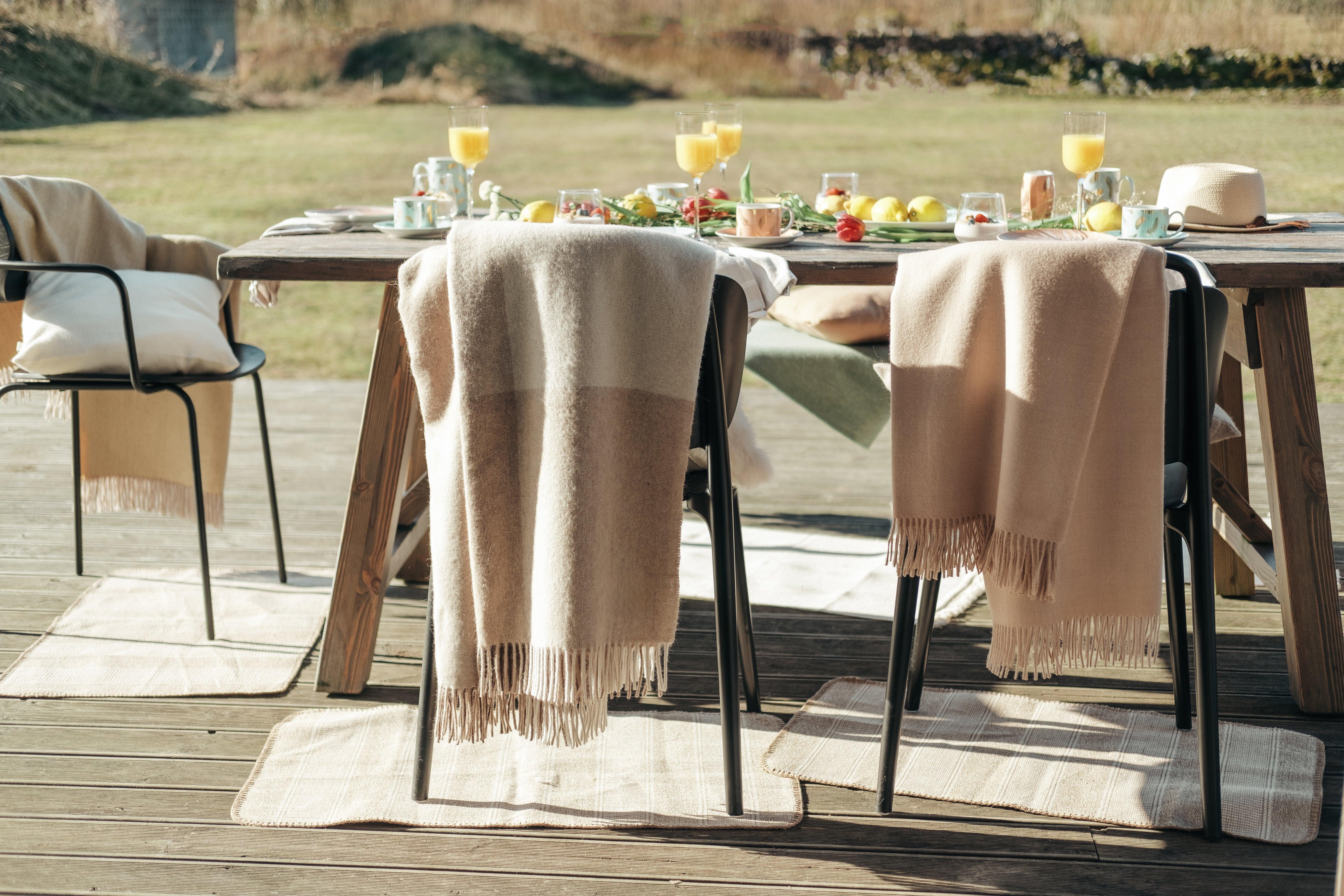 Faroe Recycled Wool and Alpaca Plaid Throw - Remutear
