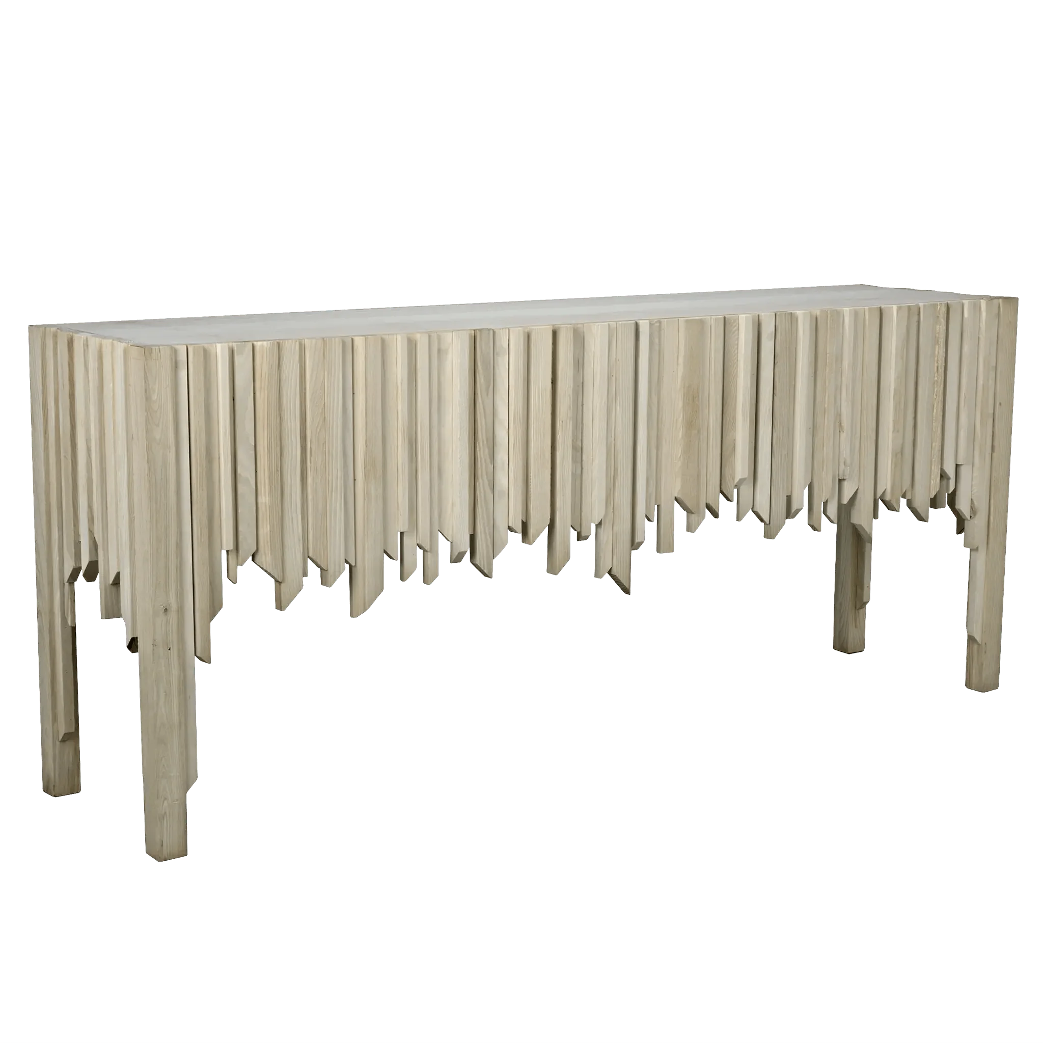 Desdemona Sideboard with 3 Drawers, Bleached Elm - Remutear