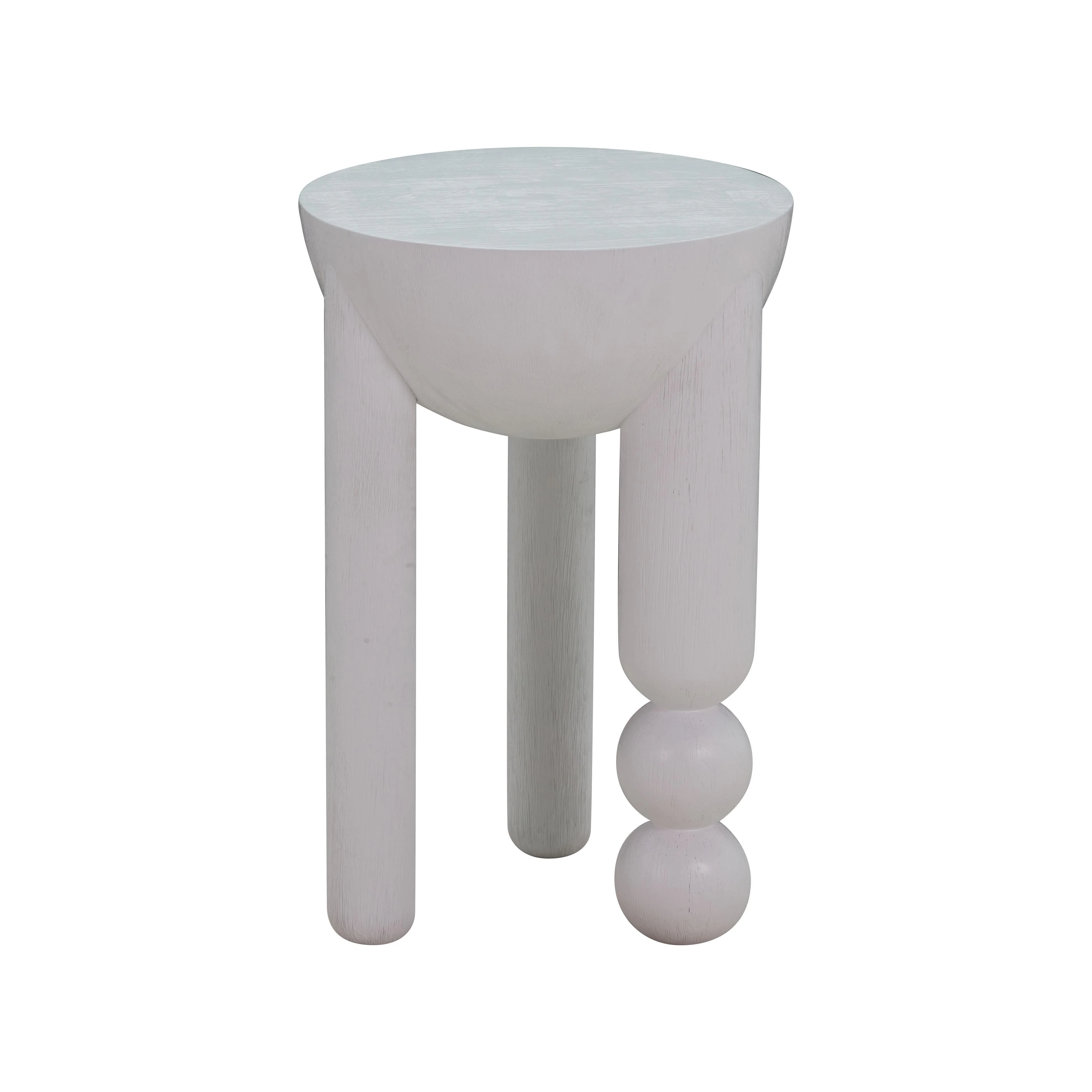 Morse White Wooden Accent Table - Remutear