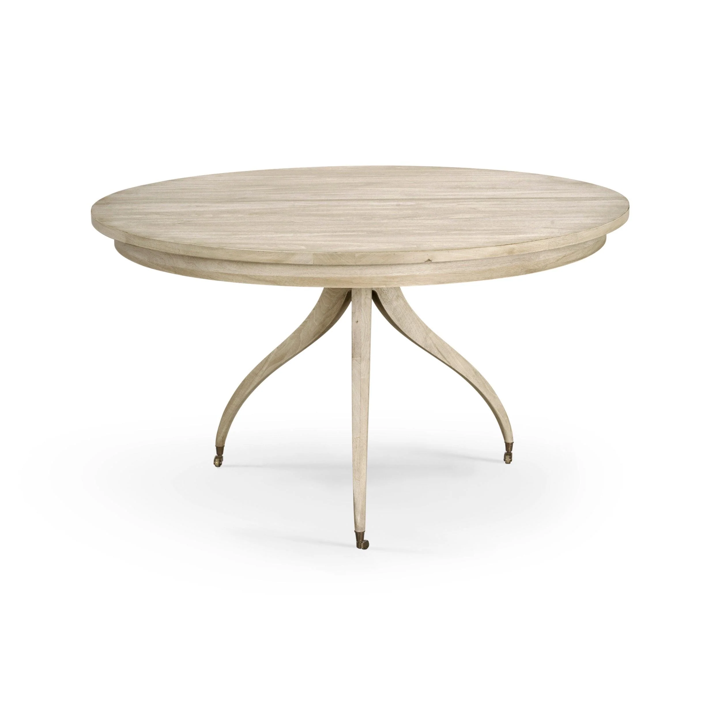 Timeless Solar Spider Leg Pedestal Dining Table in Bleached Walnut - Remutear