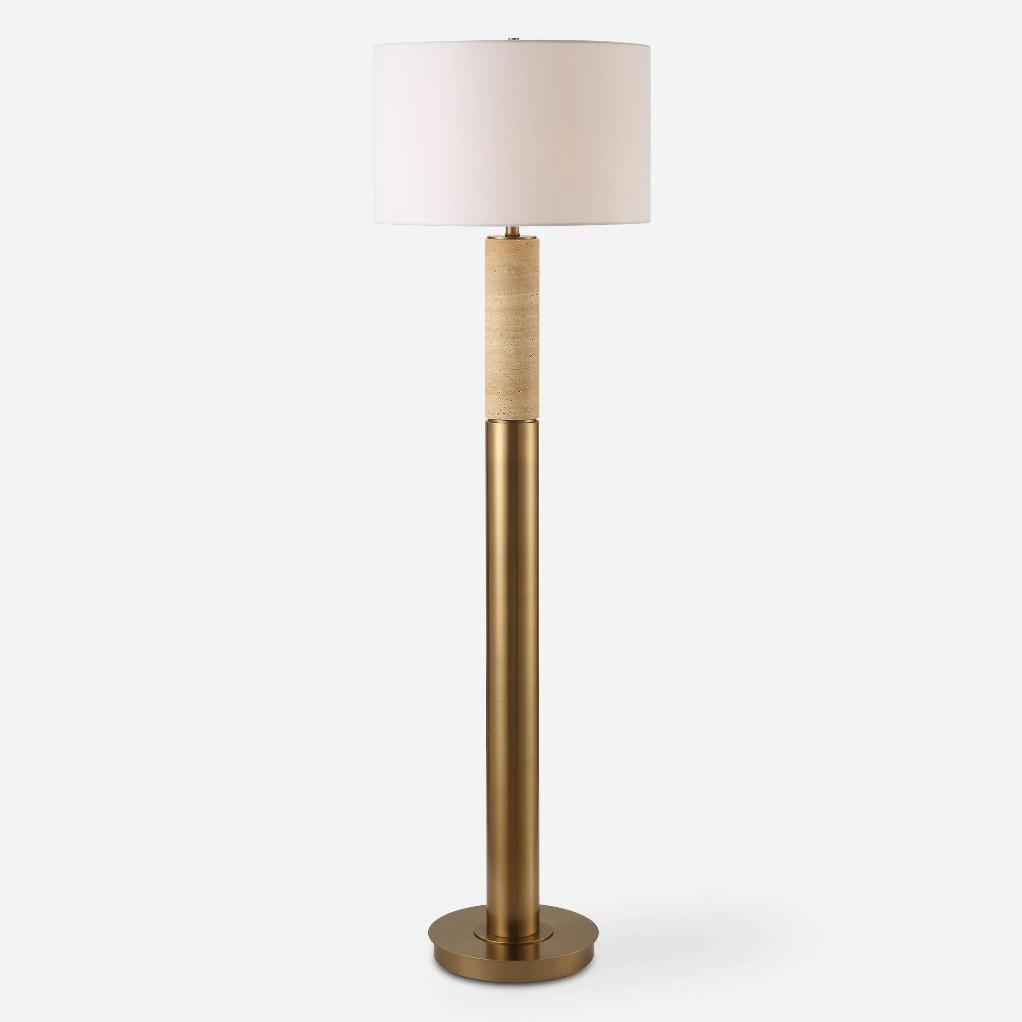 Knox Travertine Floor Lamp - Remutear