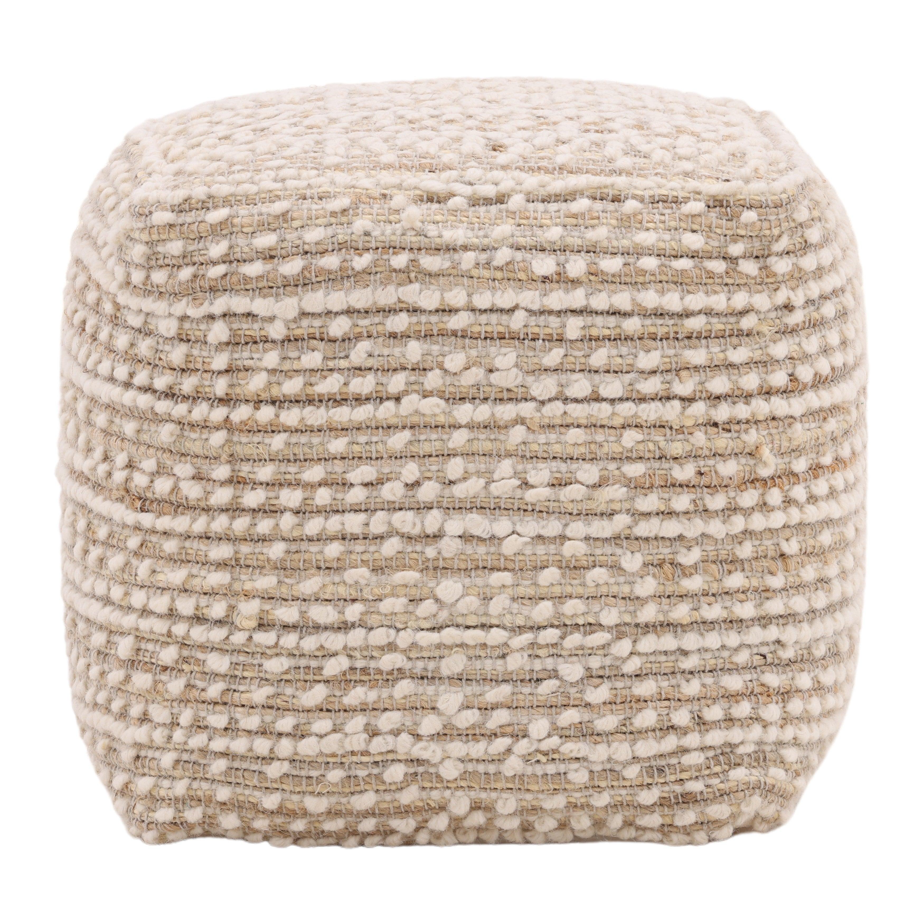 Yulian Pouf Ivory - Remutear