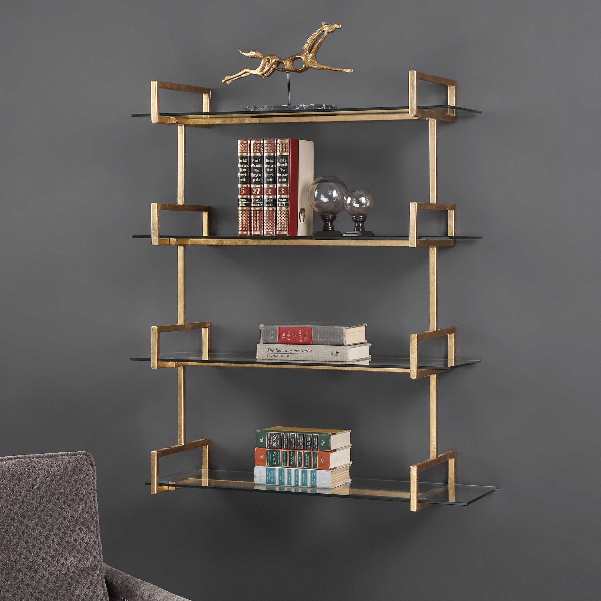 Auley Gold Wall Shelf - Remutear