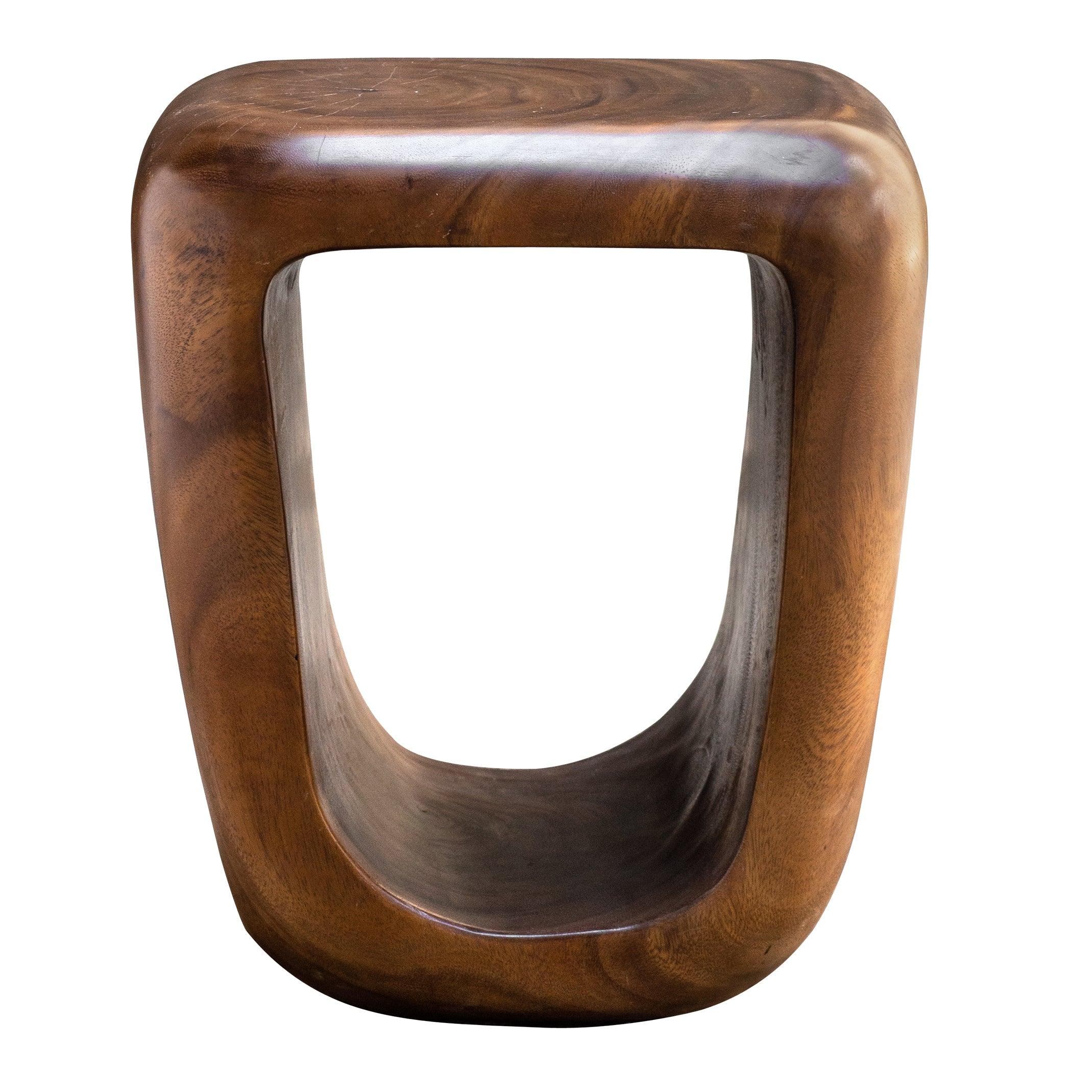 LOOPHOLE WOODEN ACCENT STOOL - Remutear