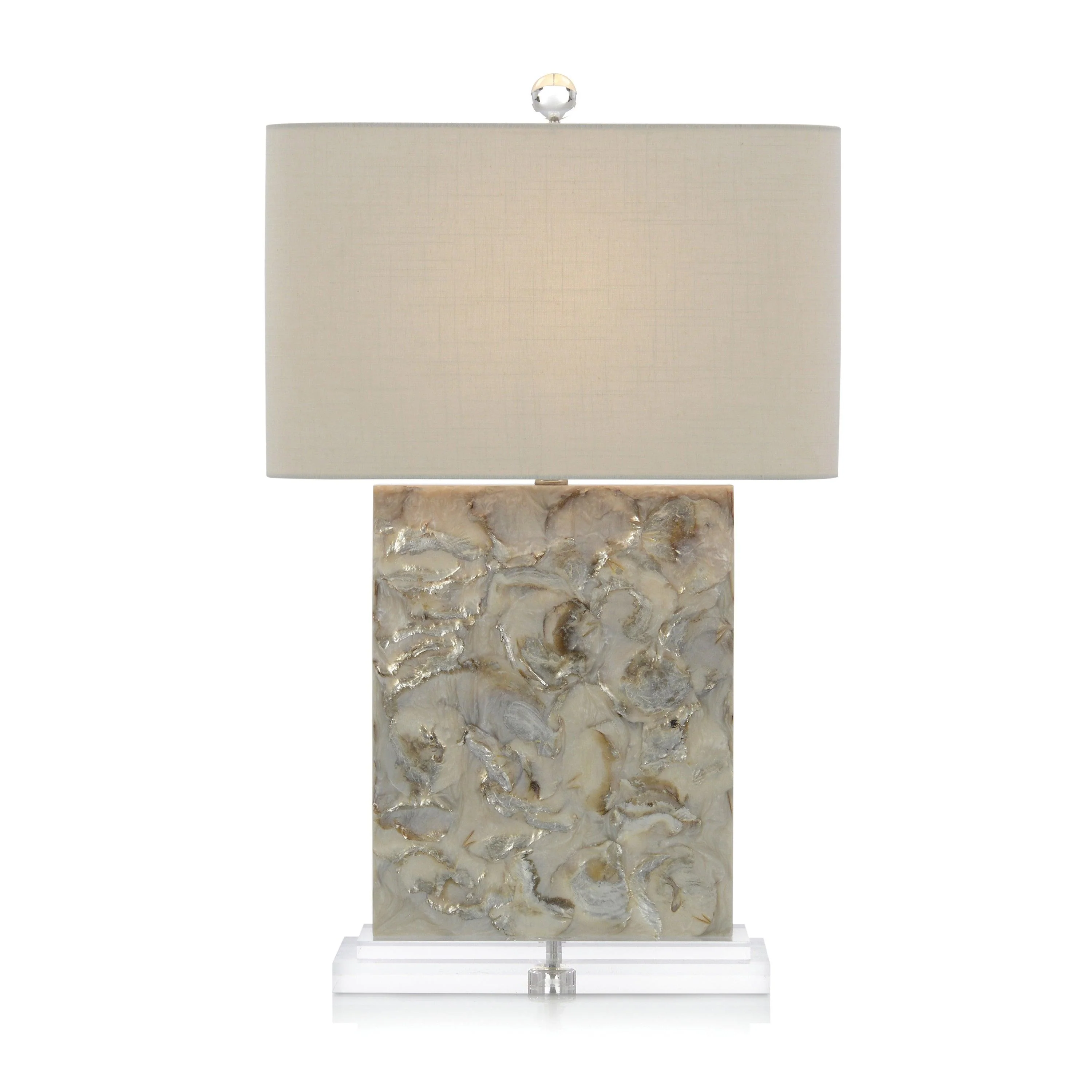 Creamy White and Sultry Grey Table Lamp - Remutear