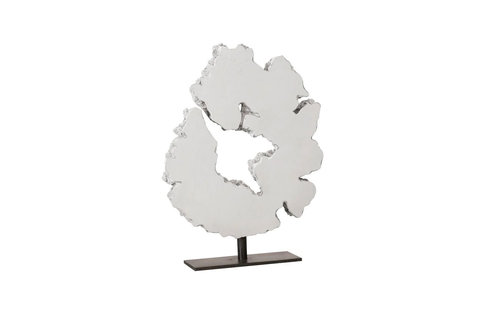 Lava Slice Sculpture on Stand, Resin, Stainless Steel - Remutear