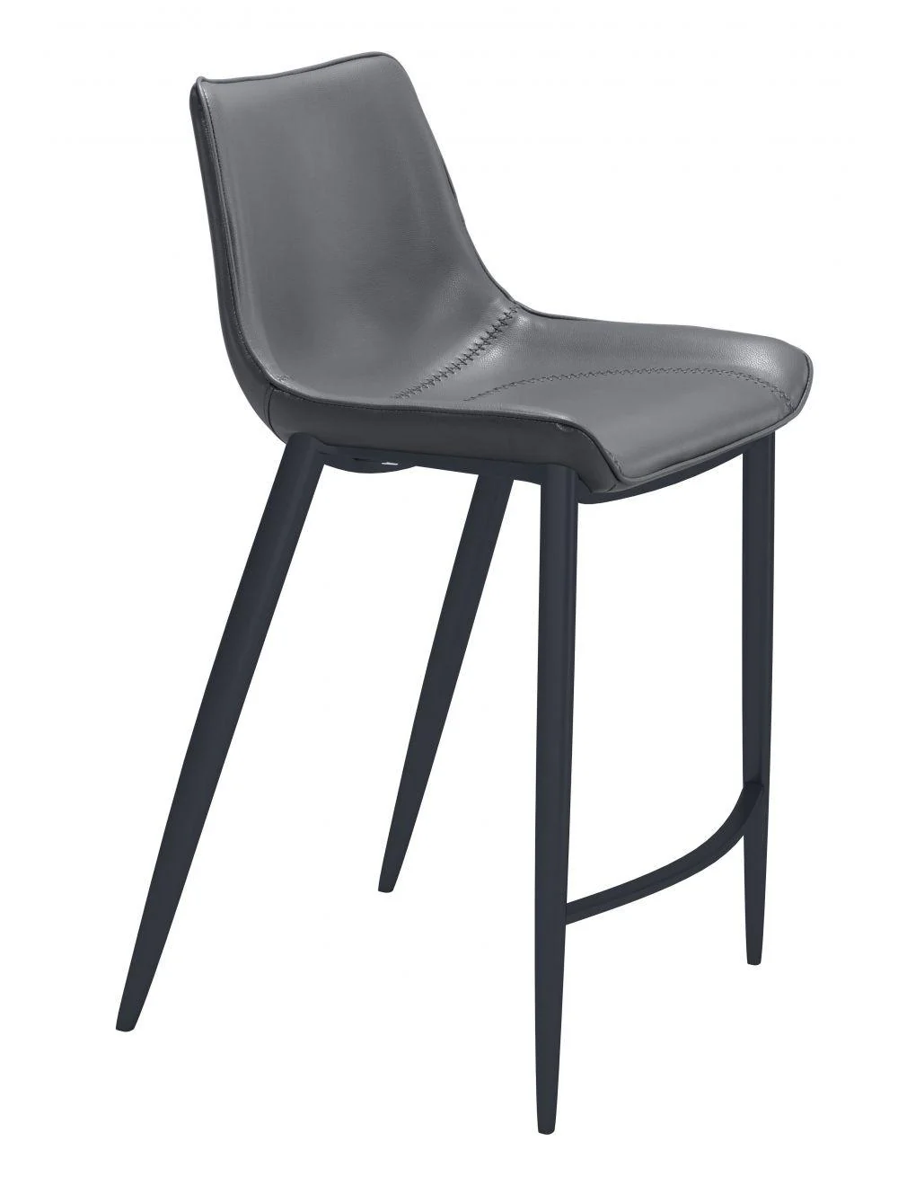 Magnus Counter Chair (Set of 2) Dark Gray & Black - Remutear