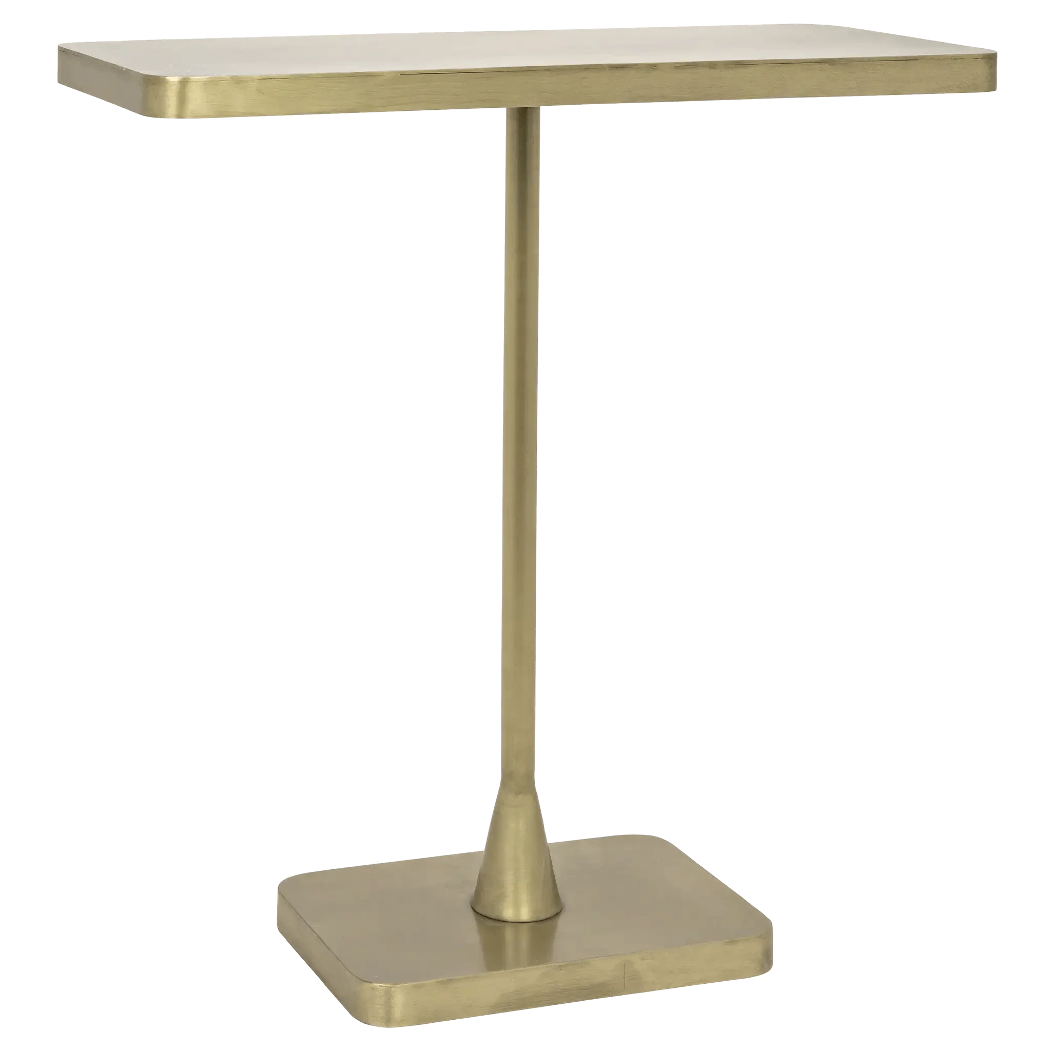 Hild Side Table, Metal with Brass Finish - Remutear
