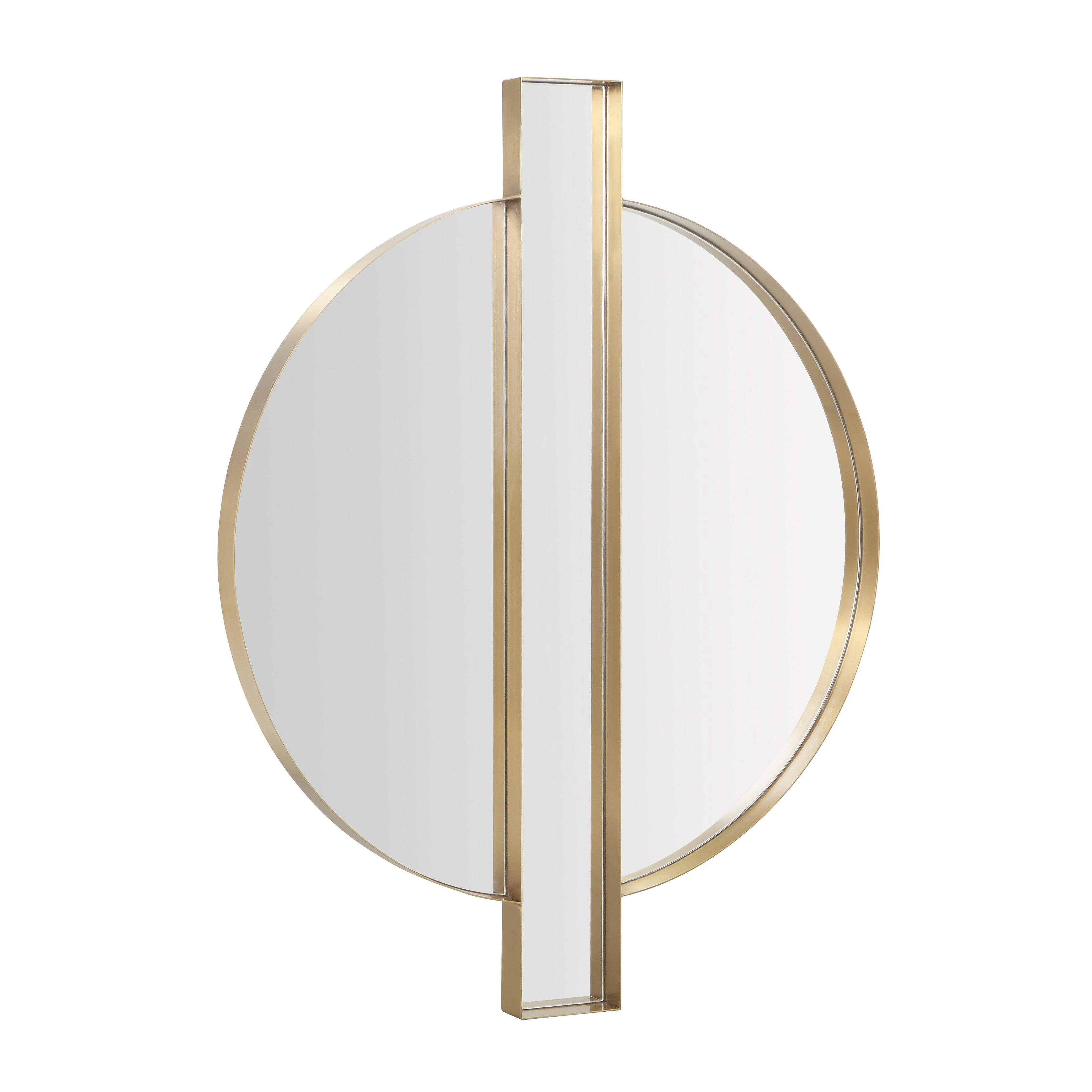 Carri Gold Round Wall Mirror - Remutear