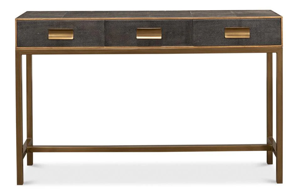 Gideon Shagreen Console Table - Ant.Grey - Remutear