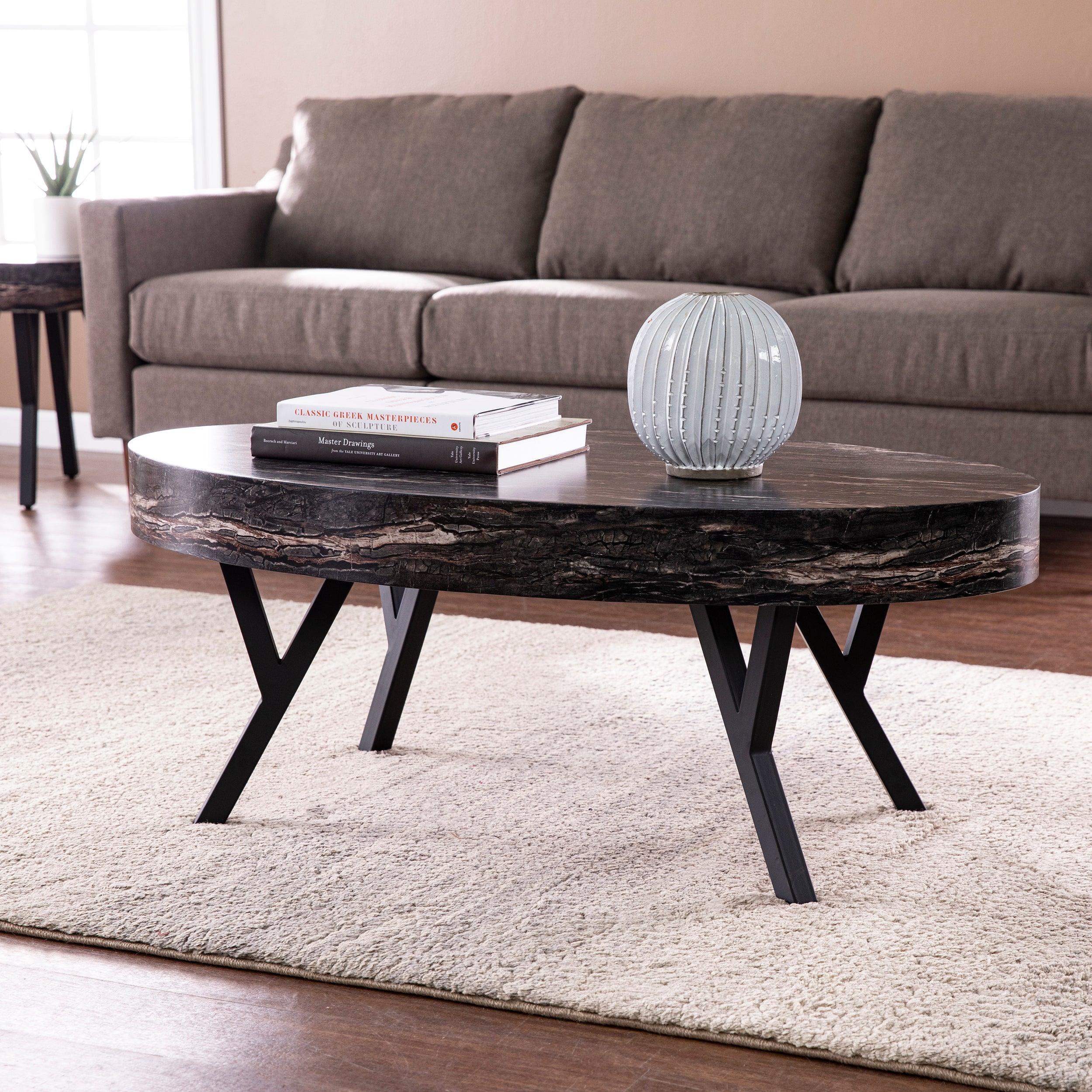 Twemlow Faux Marble Cocktail Table - Remutear