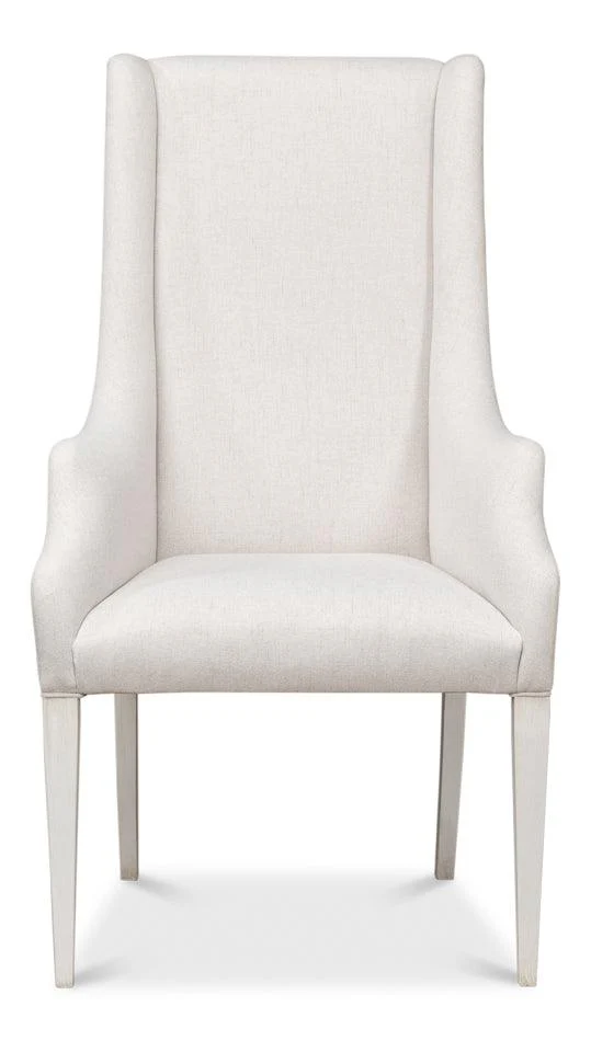 Captains Chair Cortina White Cream Fabrc - Remutear