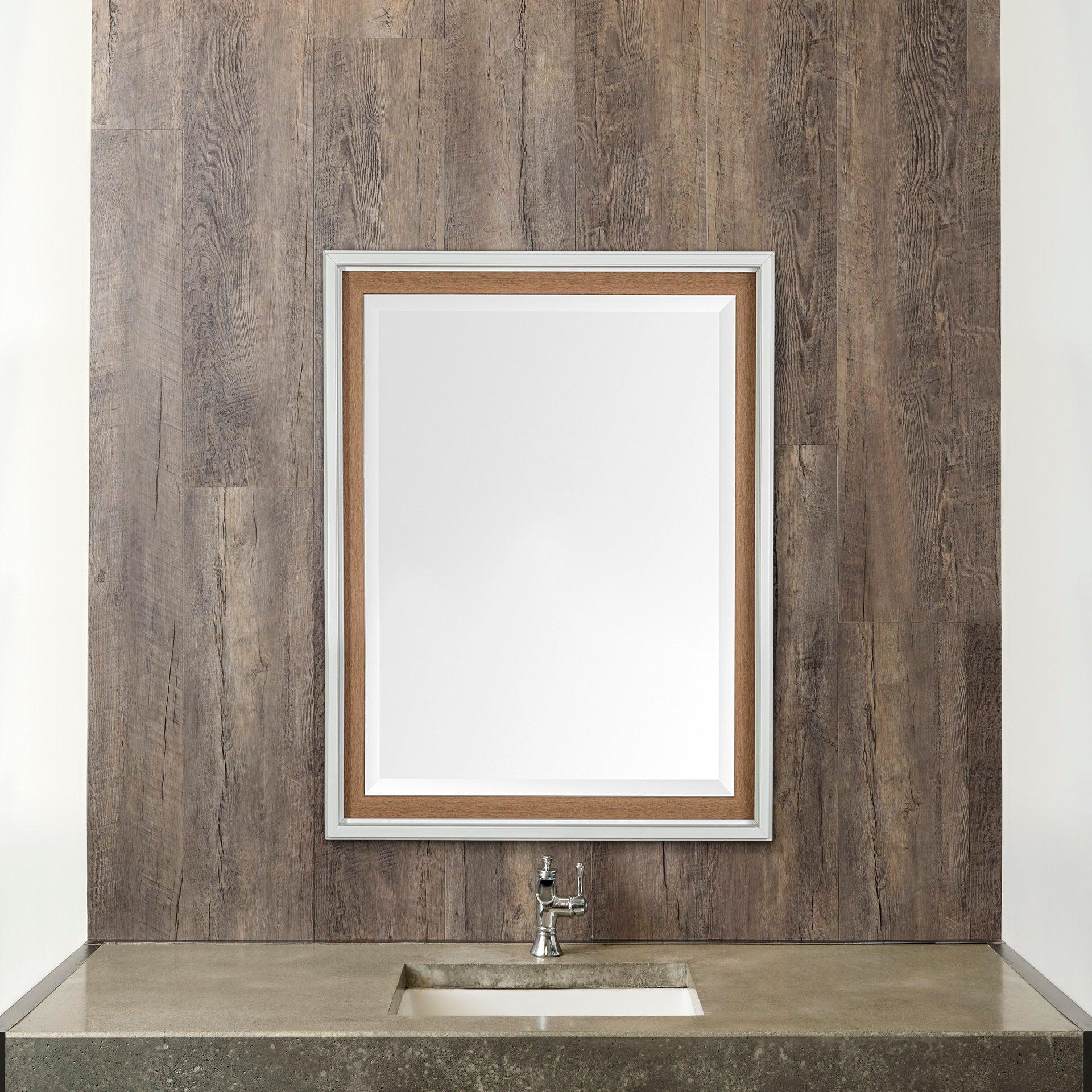 Vail White Natural Bev Mir 30 x 40 - Remutear