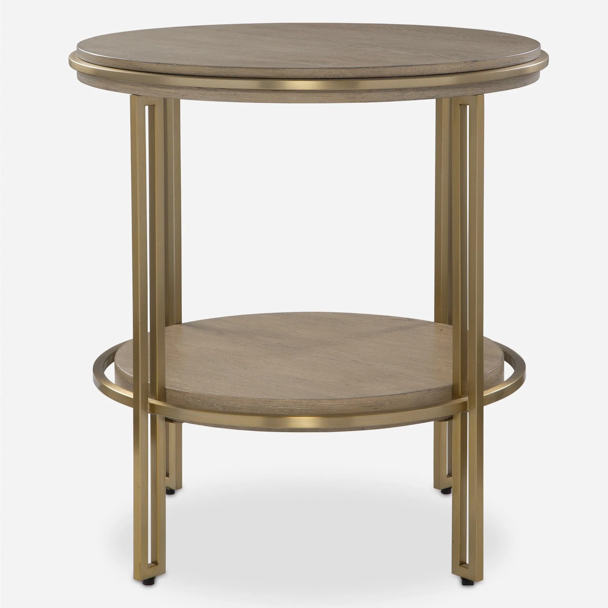Elise Round Brass Side Table - Remutear