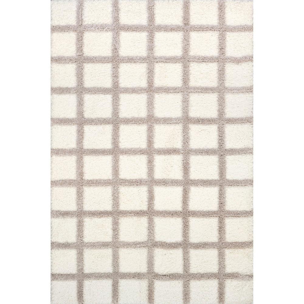 Christabel Checkered High-Low Shag Area Rug - Remutear