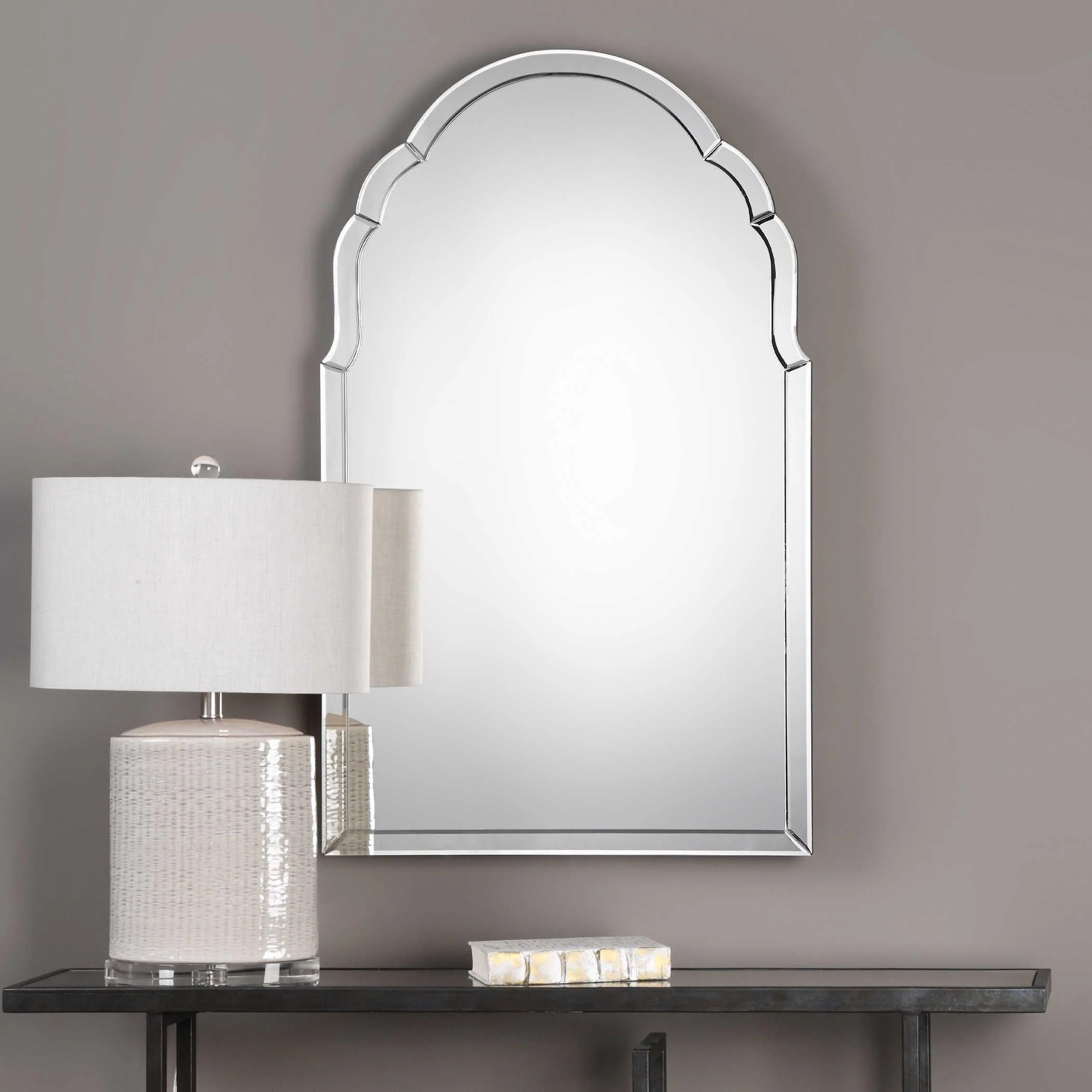 BRAYDEN FRAMELESS ARCHED MIRROR - Remutear