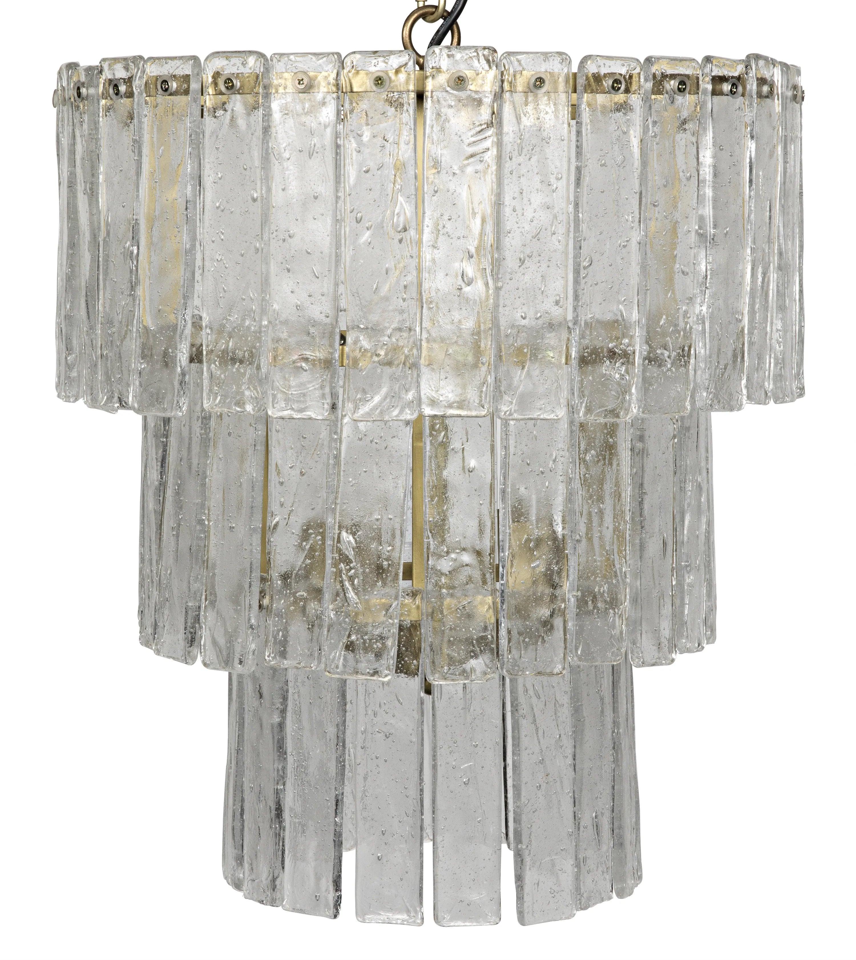Bruna Chandelier, Small, Metal with Brass Finish - Remutear