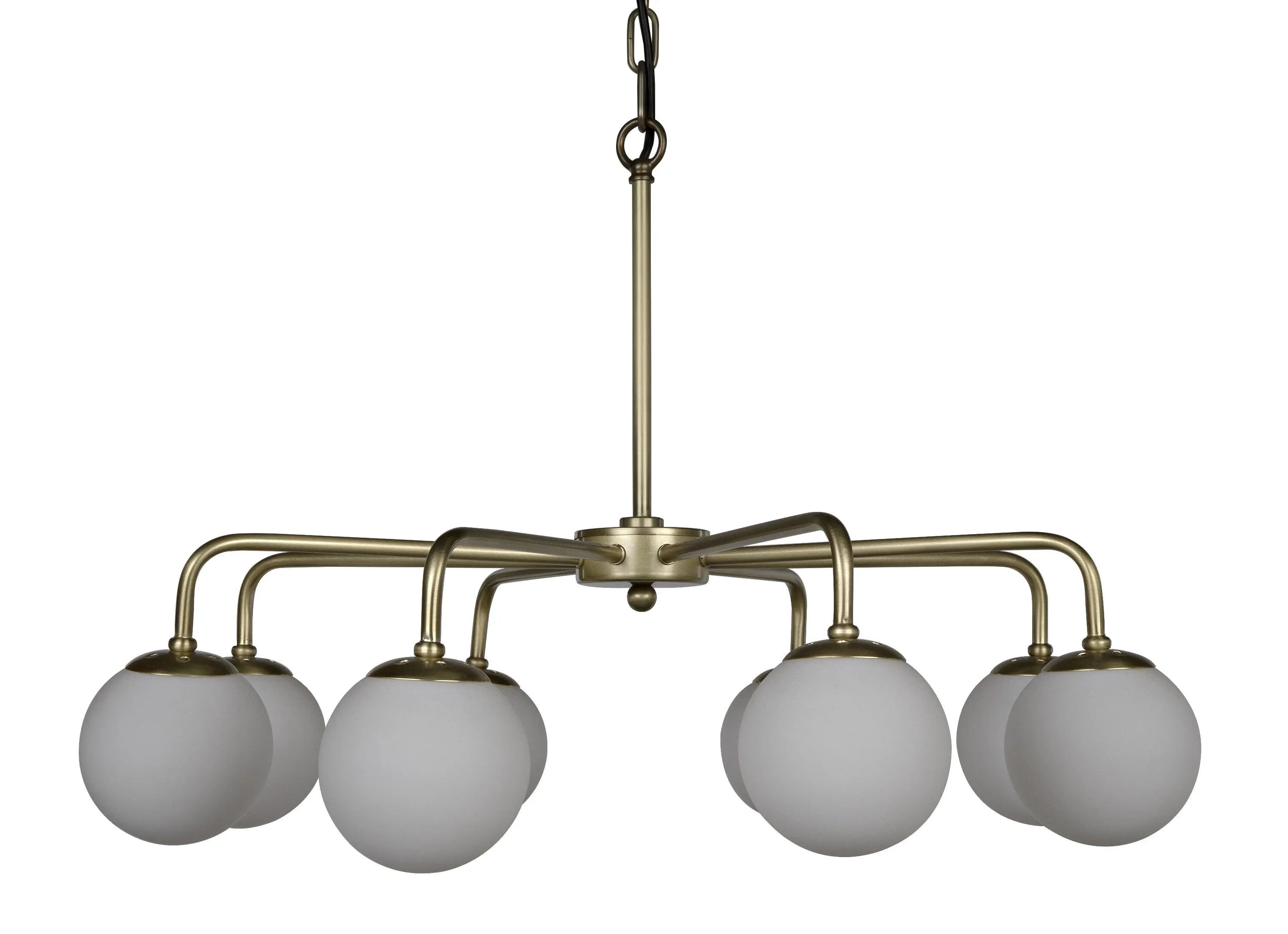 Larenta Chandelier, Antique Brass and Glass - Remutear