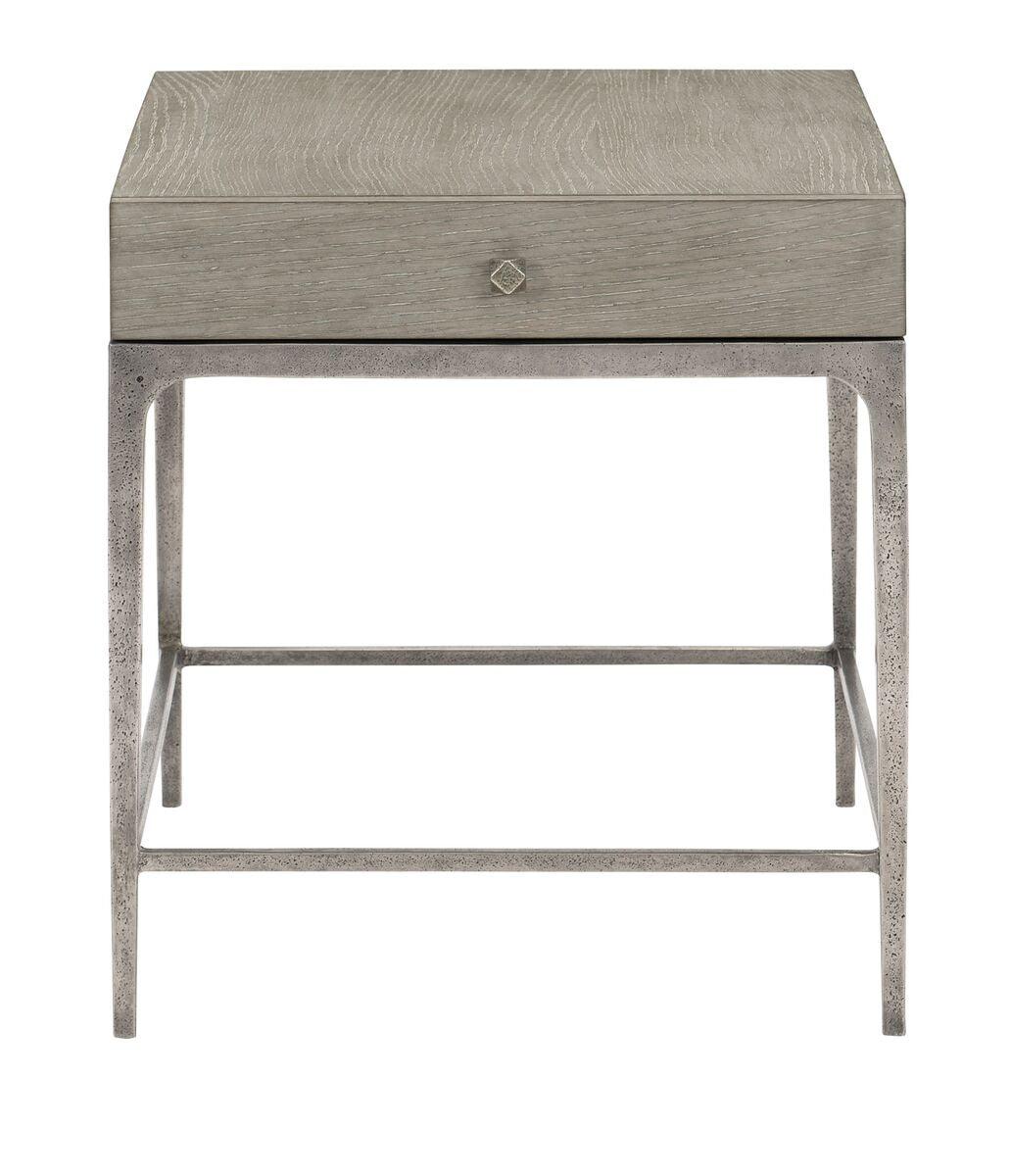 LINEA SIDE TABLE STAINLESS GRAY RECTANGLE - Remutear