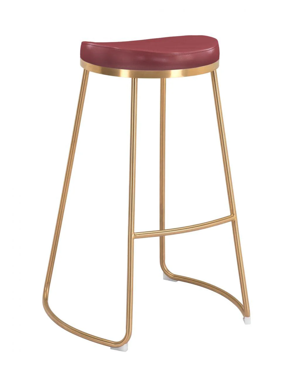 Bree Barstool (Set of 2) Burgundy & Gold - Remutear
