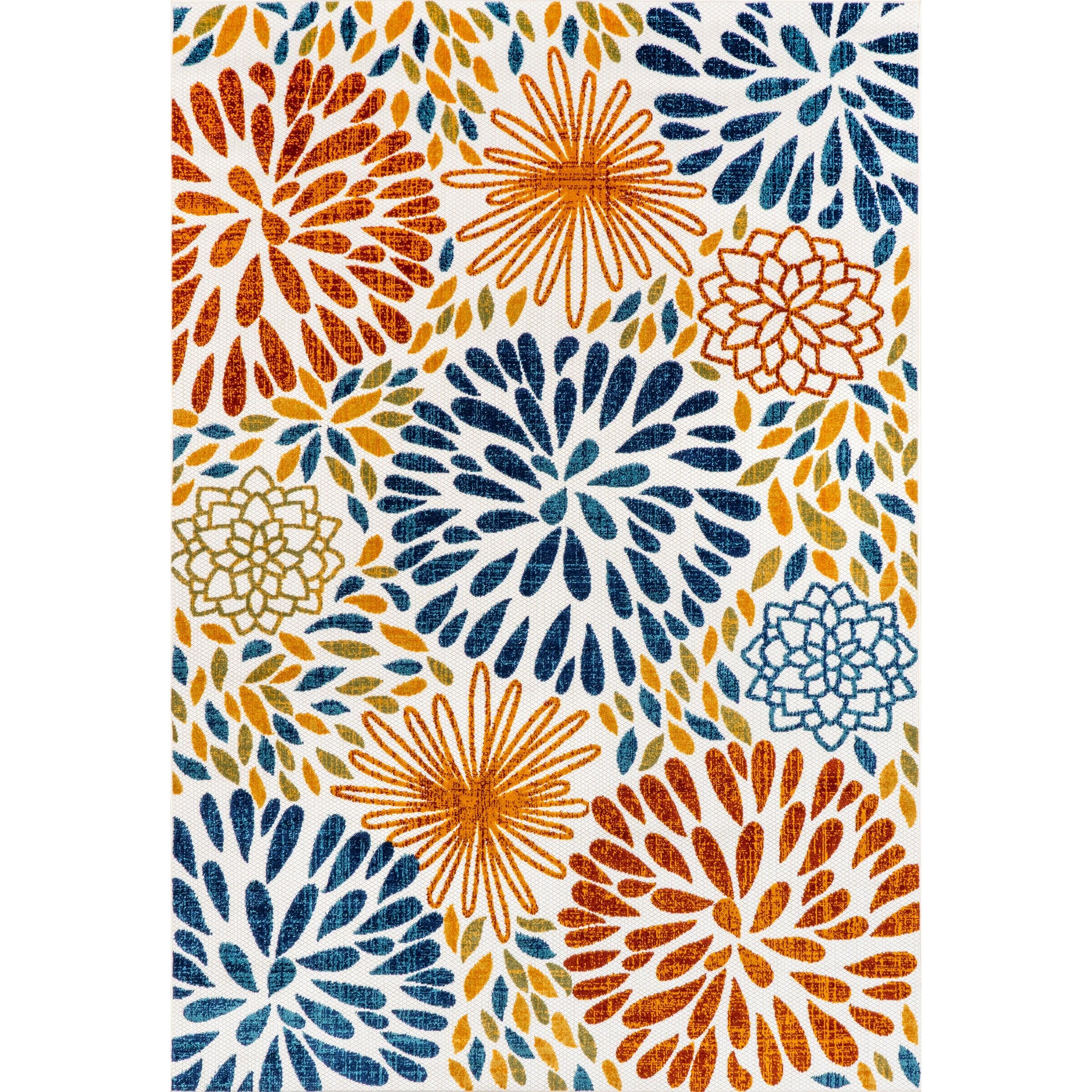 Monique Floral Indoor/Outdoor Area Rug - Remutear