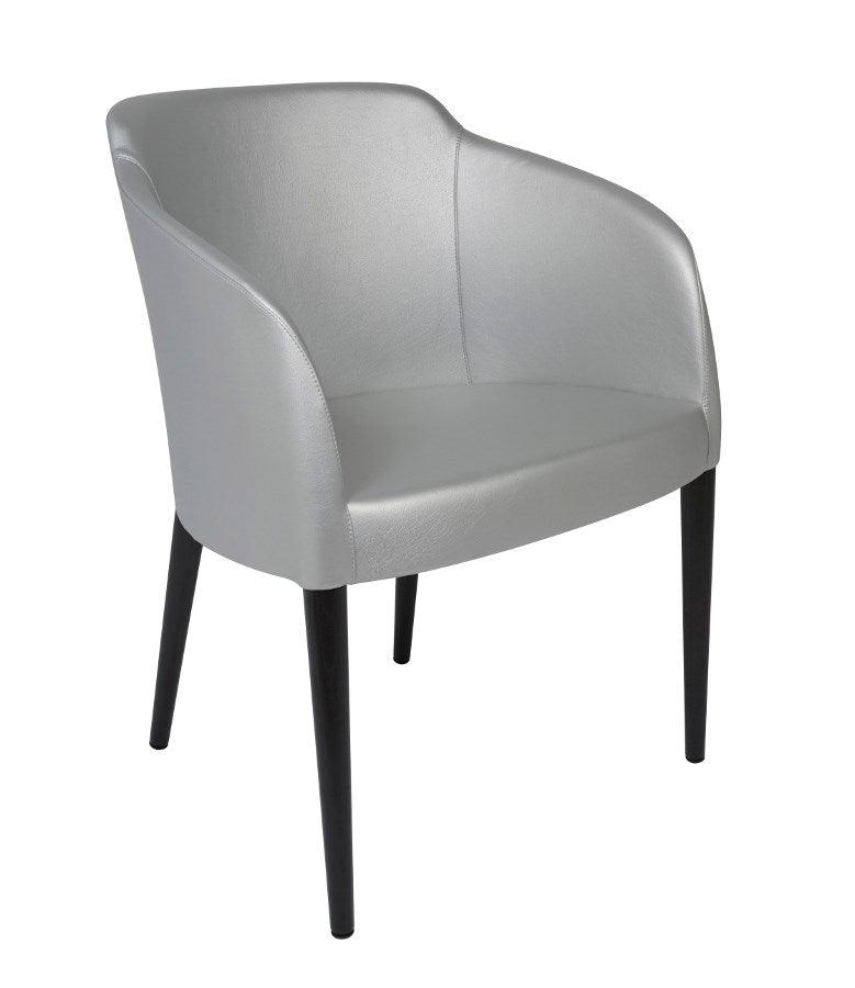Este Arm Chair, Silver w/Wenge Legs - Remutear