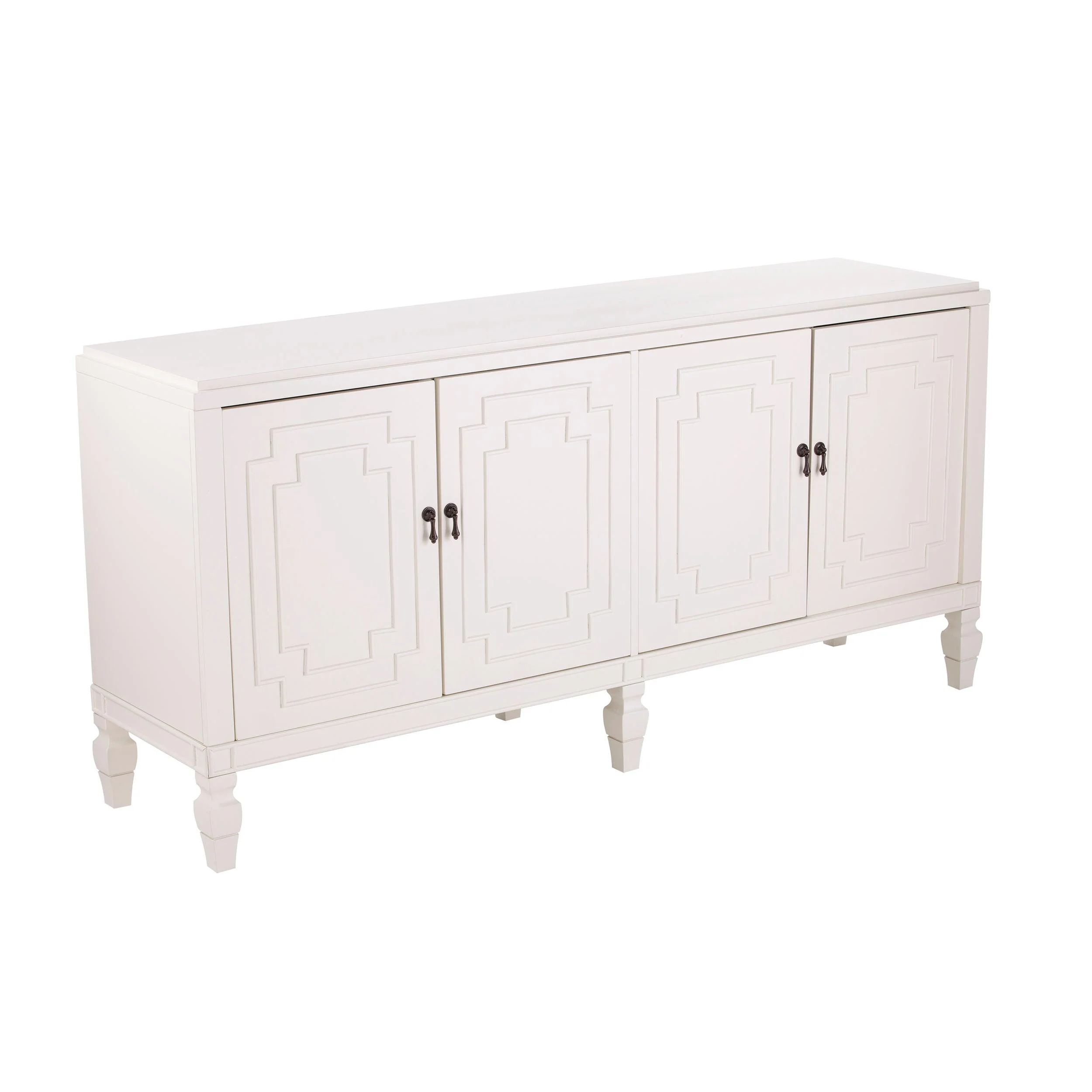 Tropman Antique White Low-Profile Accent Cabinet - Remutear