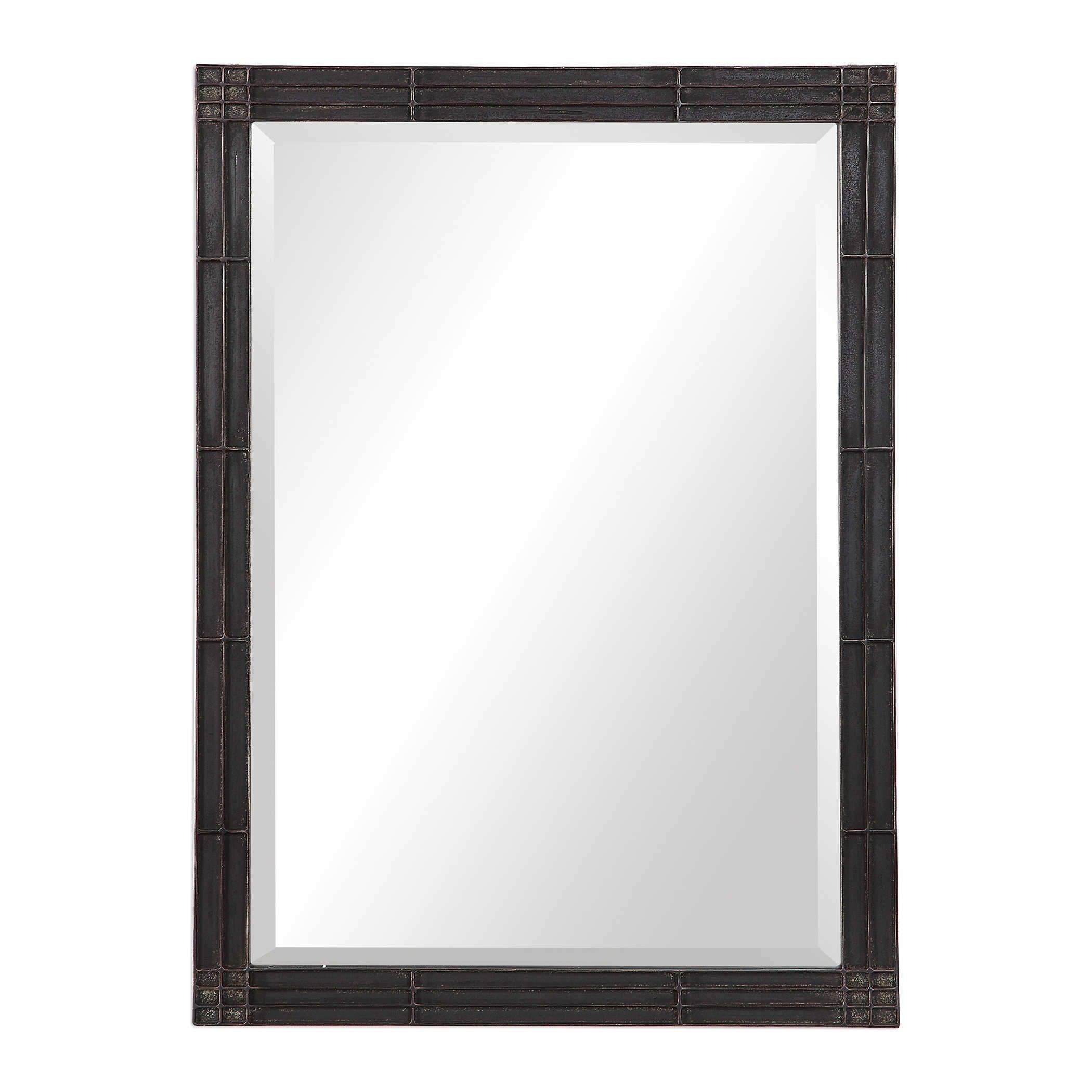 GOWER AGED BLACK VANITY MIRROR - Remutear