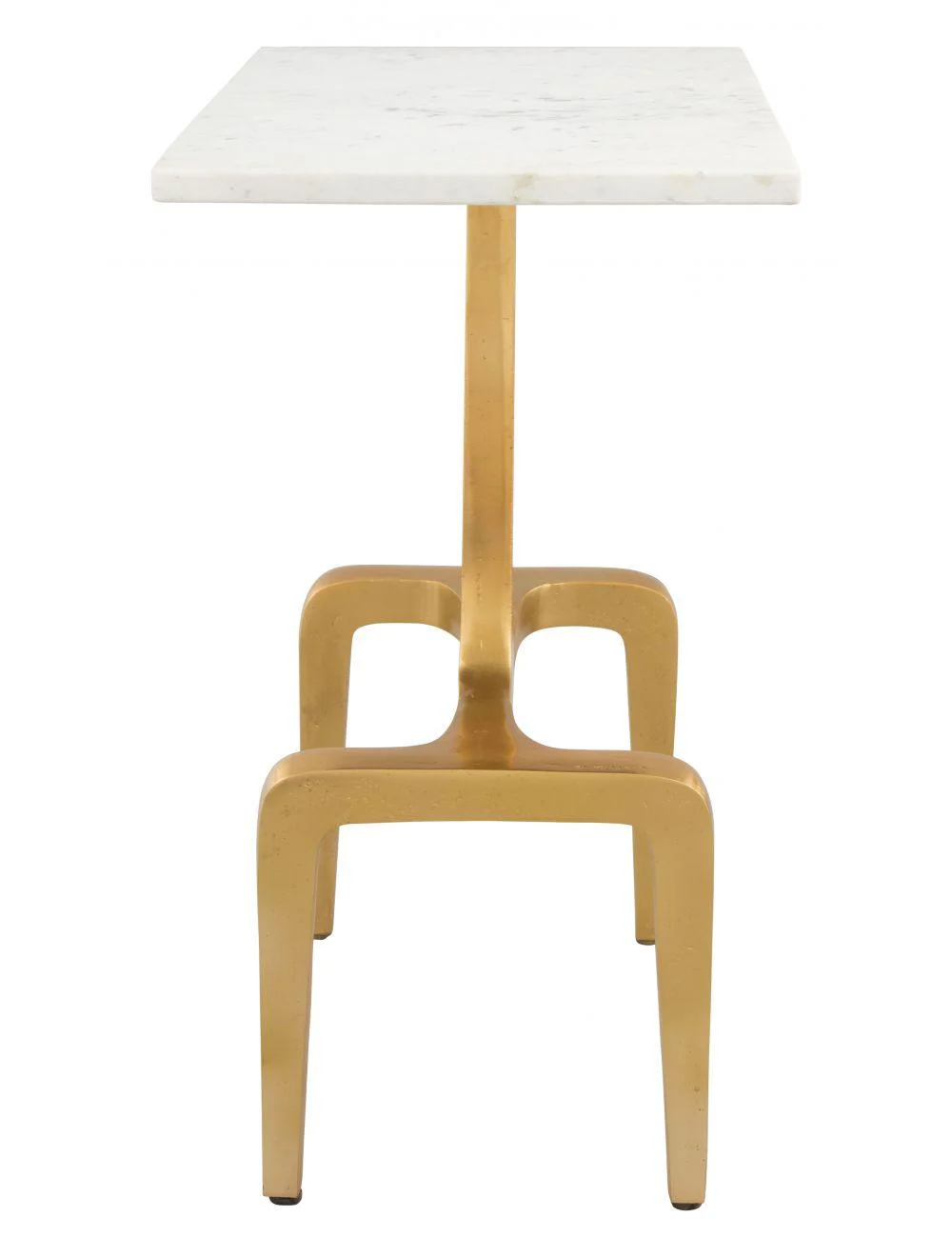 Clement Marble Side Table White & Gold - Remutear