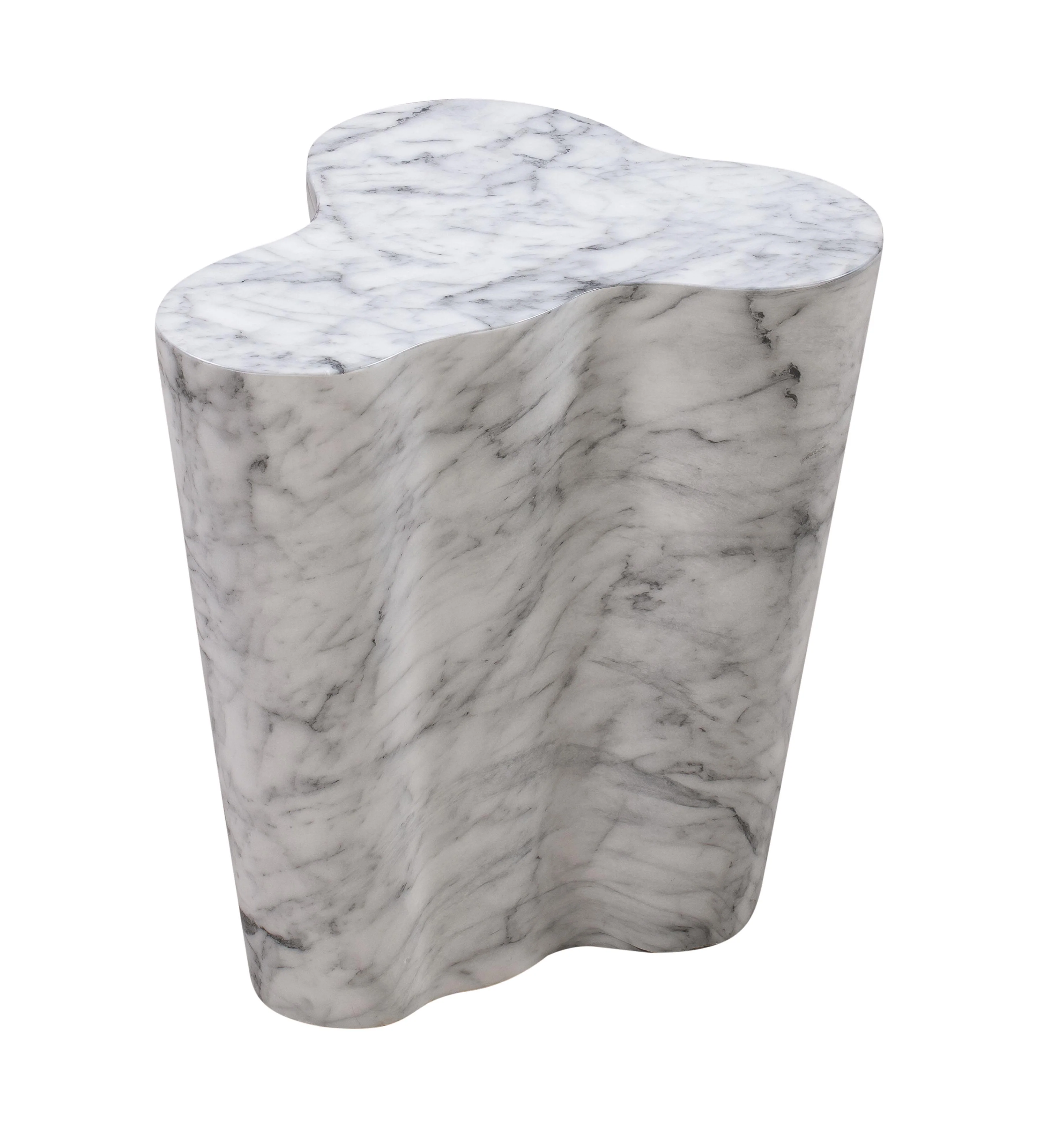 Slab Marble Short Side Table - Remutear