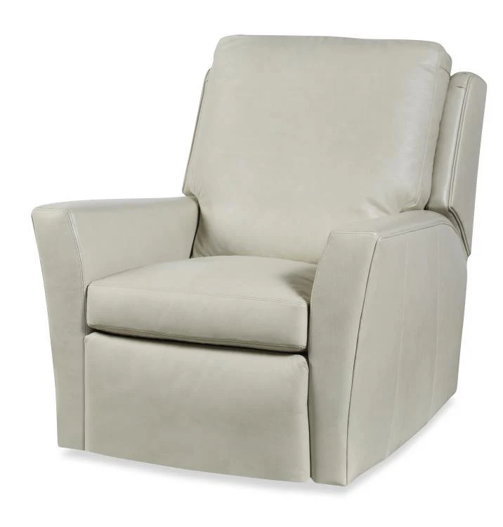 Century Leather Stocked Reed Swivel Glider Electric Recliner - Remutear
