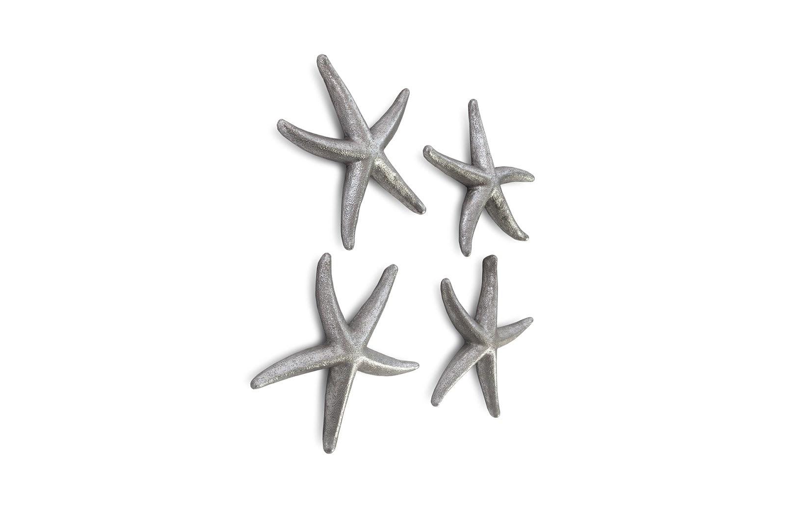 Starfish, Silver Leaf, Set of 4, SM - Remutear