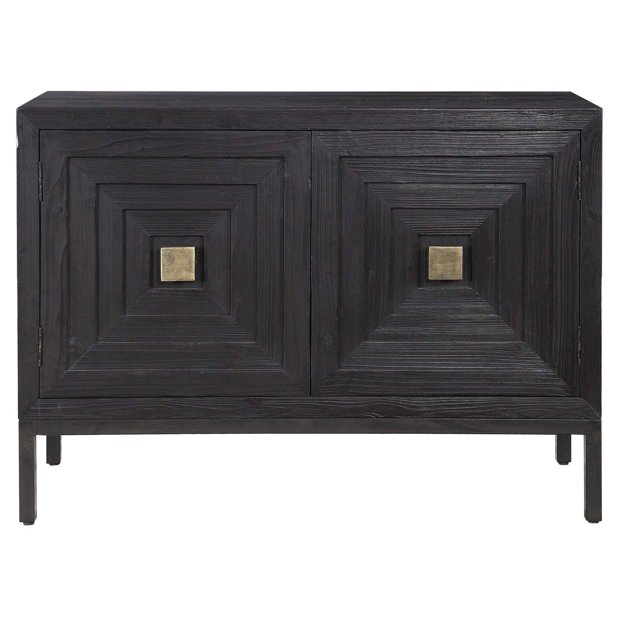 Aiken Dark Walnut 2 Door Cabinet - Remutear