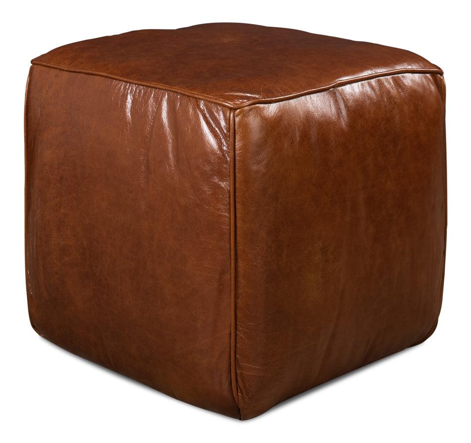 Leather Sitting Cube - Remutear