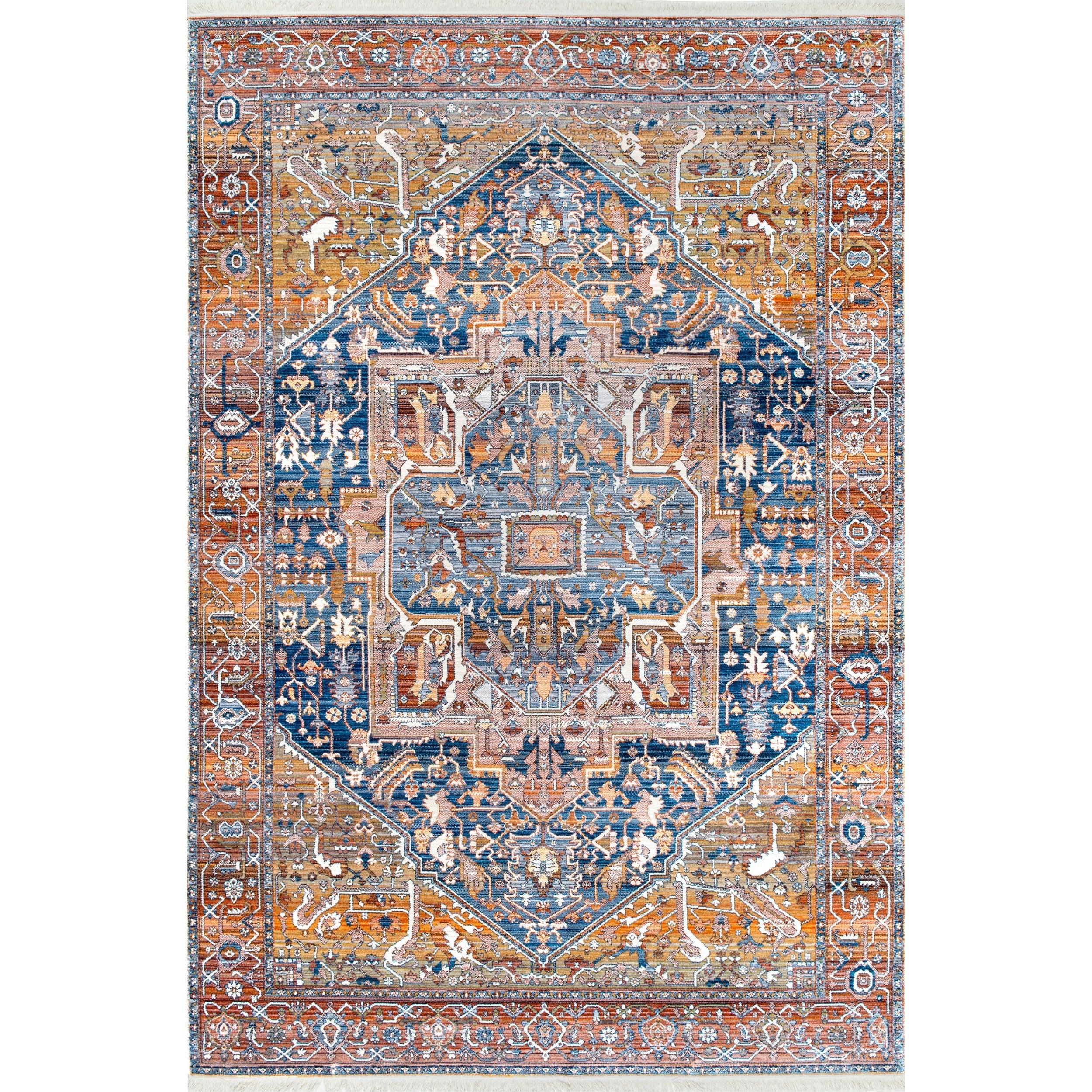 Harriet Vintage Medallion Fringe Area Rug - Remutear